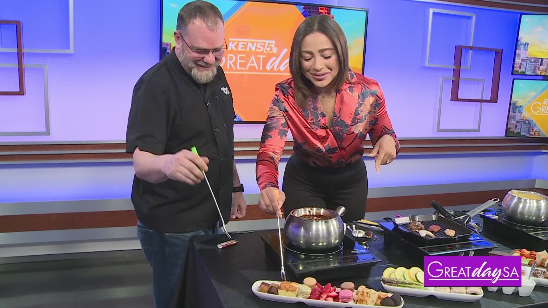 Corey Foust with The Melting Pot shows Clarke their cheesy fondue bites perfect for Father's Day.