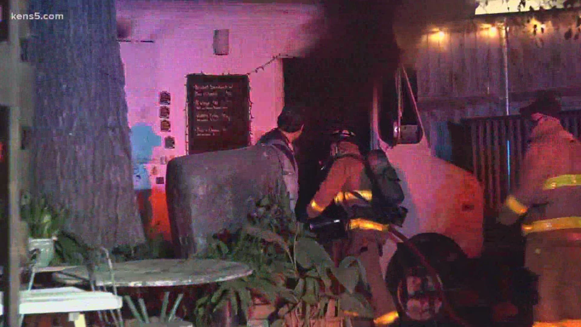 SAPD and SAFD were called out to N St. Mary's Street after a fire broke out in a food truck.