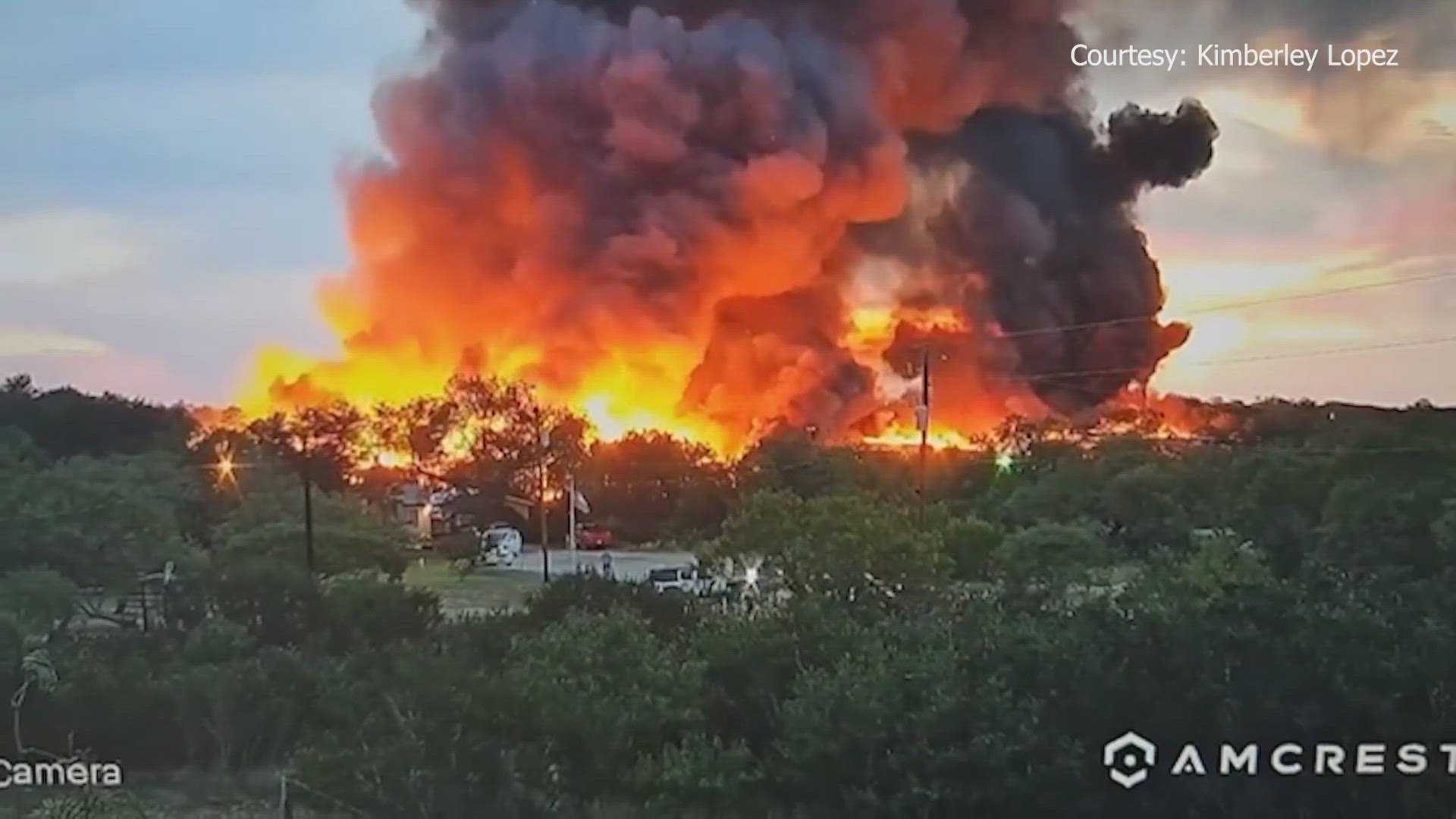 New video of the Atascosa County fire over the weekend was sent in from KENS 5 eyewitness Kimberly Lopez.