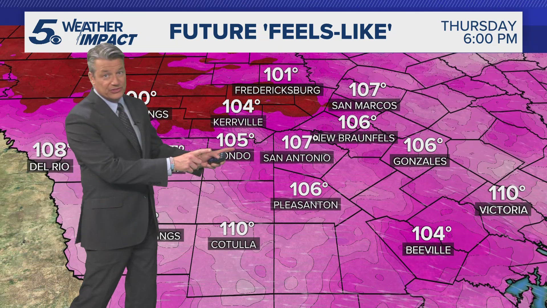 No chance for rain in our 14-day forecast as heat indices near 108 degrees this week.