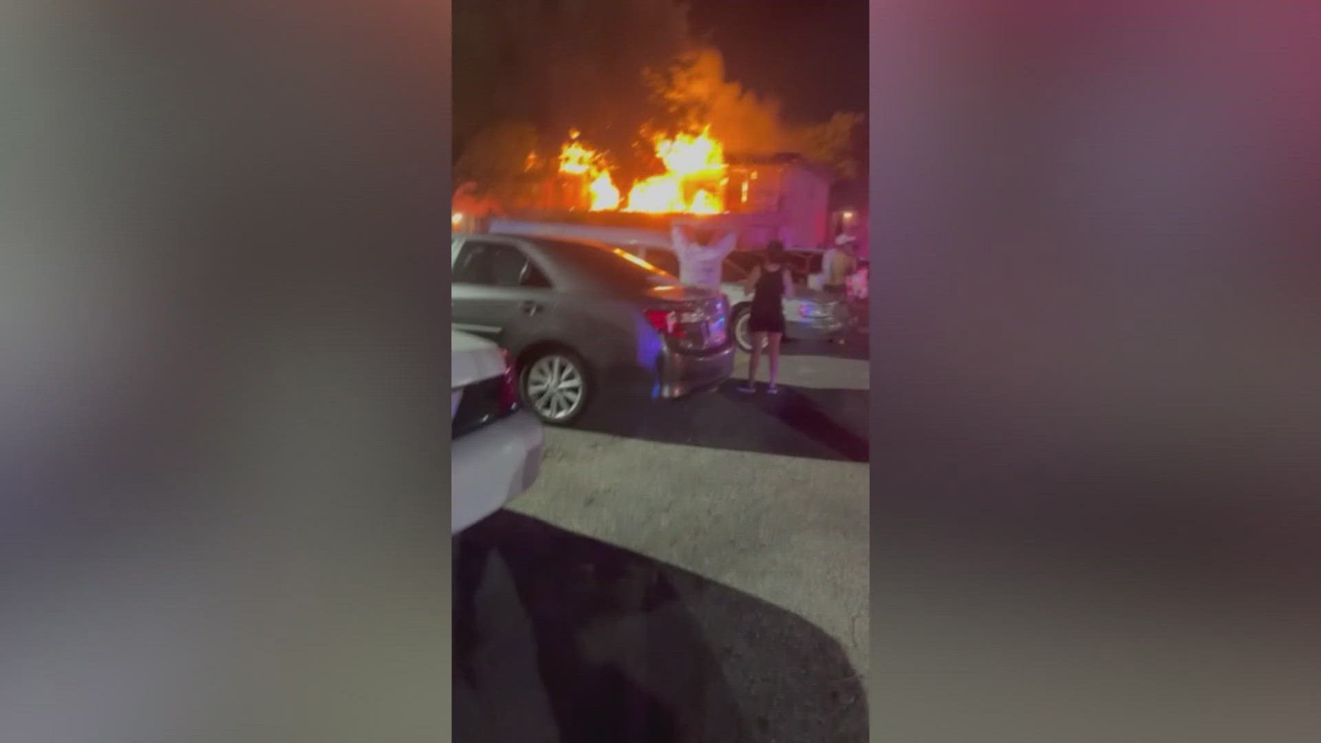 An apartment resident told first responders that a candle may have started the blaze.