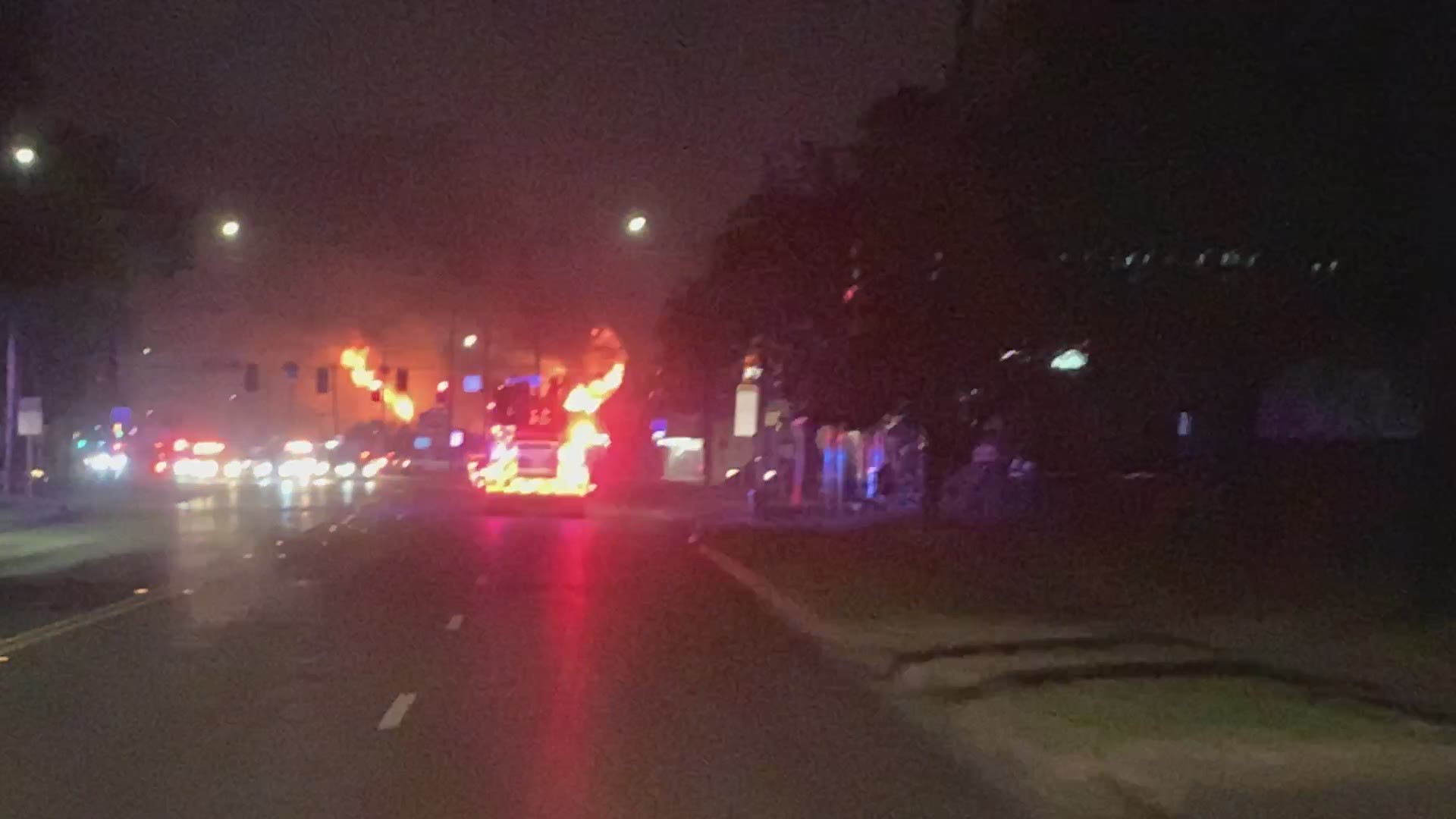 Historic east-side church heavily damaged in fire. This video captures KENS 5's Sue Calberg's reaction as the arrived to report on the story.