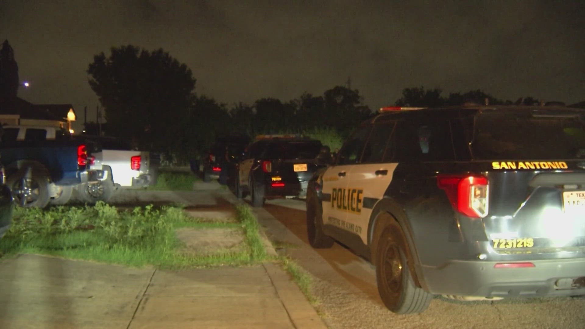 San Antonio police are searching for a suspect after an 18-year-old victim was found with at least three gunshot wounds.