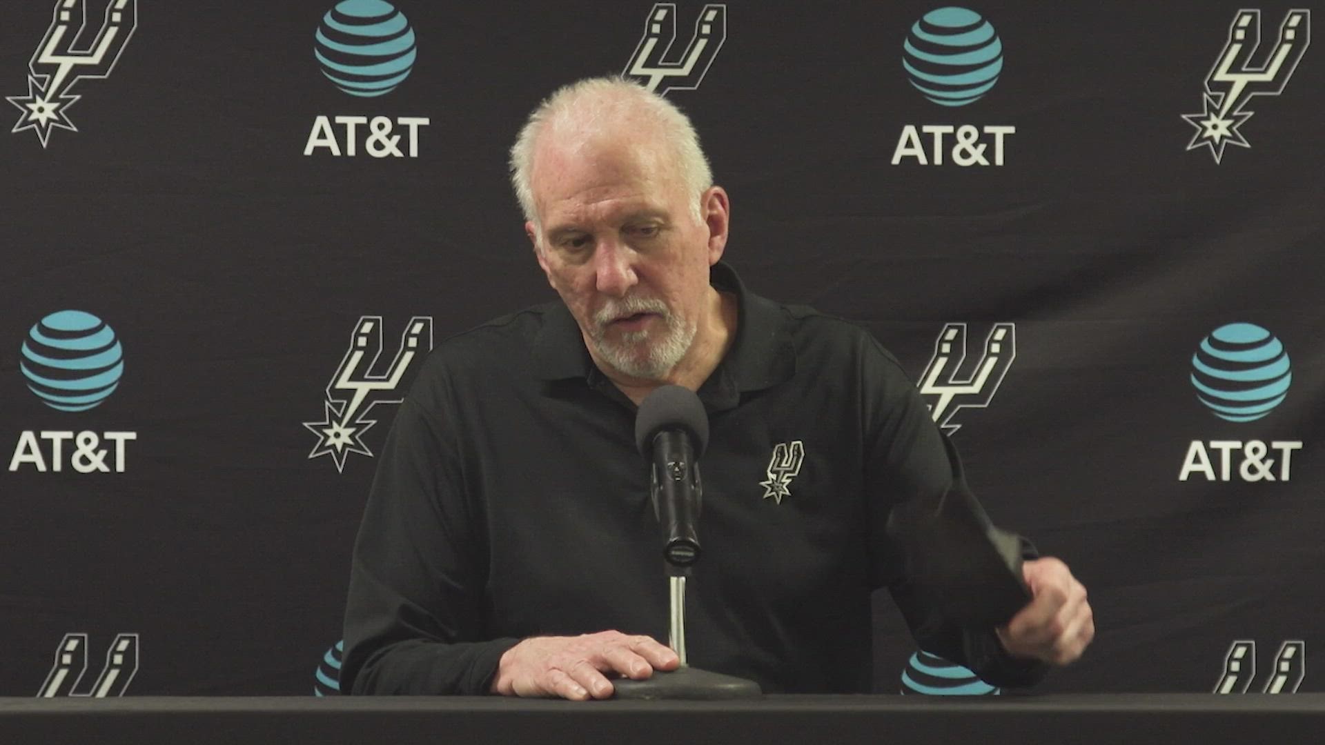 "A lot of guys got to participate, but obviously it wasn’t a fair fight,” Popovich said.
