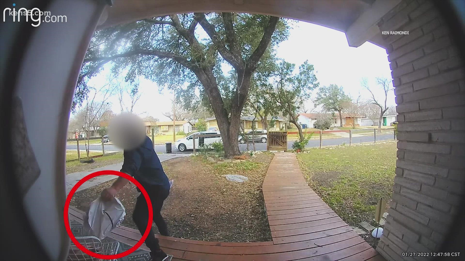 Doorbell videos show the two thieves checking mailboxes and taking packages from houses in the Ridgeview East neighborhood.