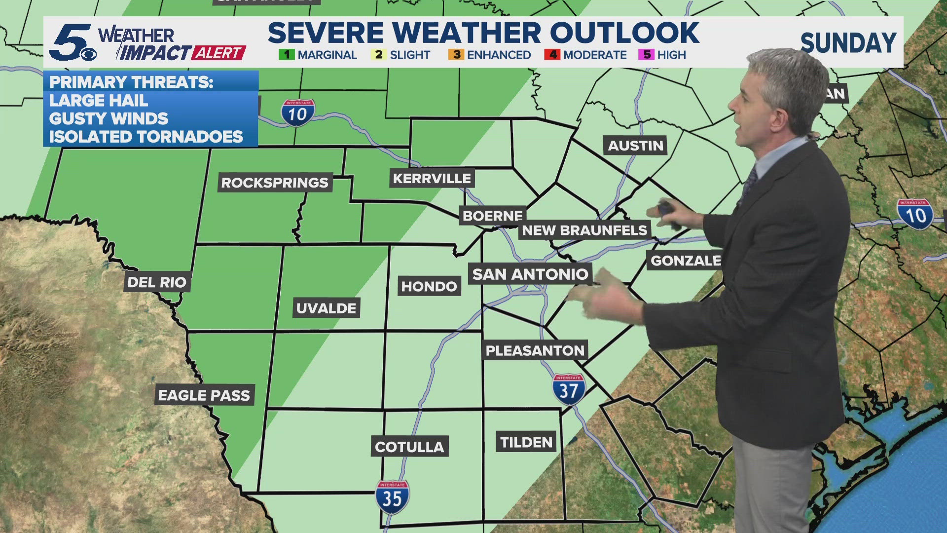 Strong storms this weekend could bring hail, isolated tornadoes | KENS ...