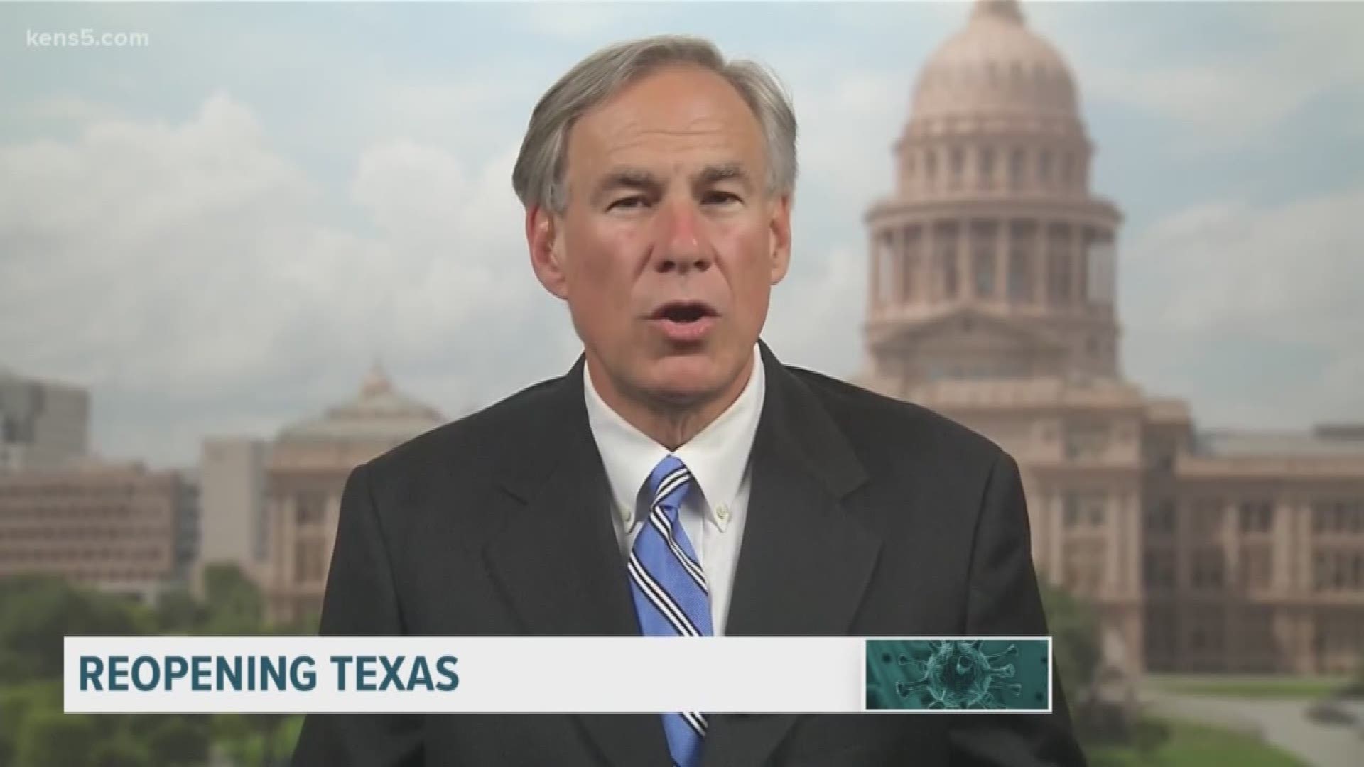 Texas Governor Greg Abbott joined KENS 5 to discuss why now is the time to begin reopening Texas.