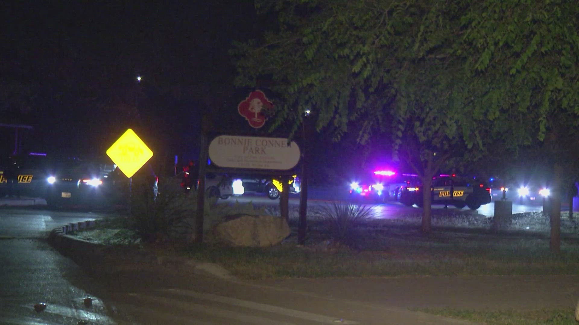 Police say a couple was in the park after hours when a man with a knife approached them.