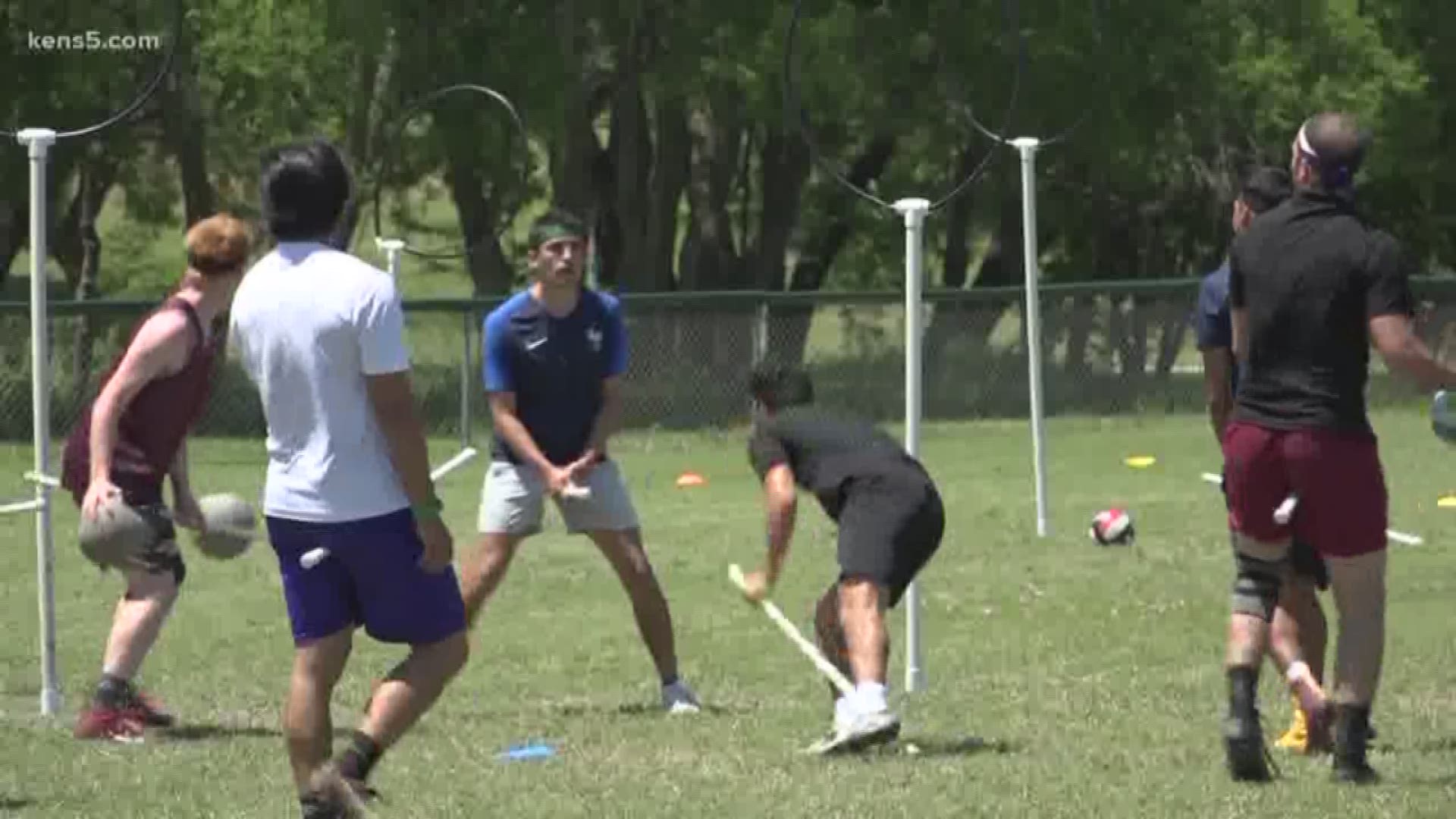 There are balls and hoops, but that's mostly where the similarities between "Harry Potter" Quidditch and Muggles' version of the sport ends.