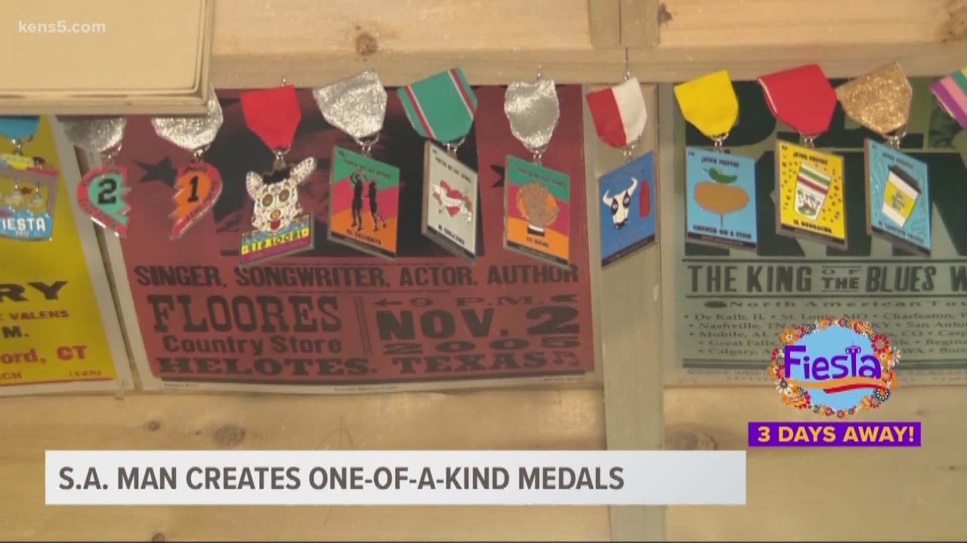 A San Antonio man creates his own unique Fiesta medals.