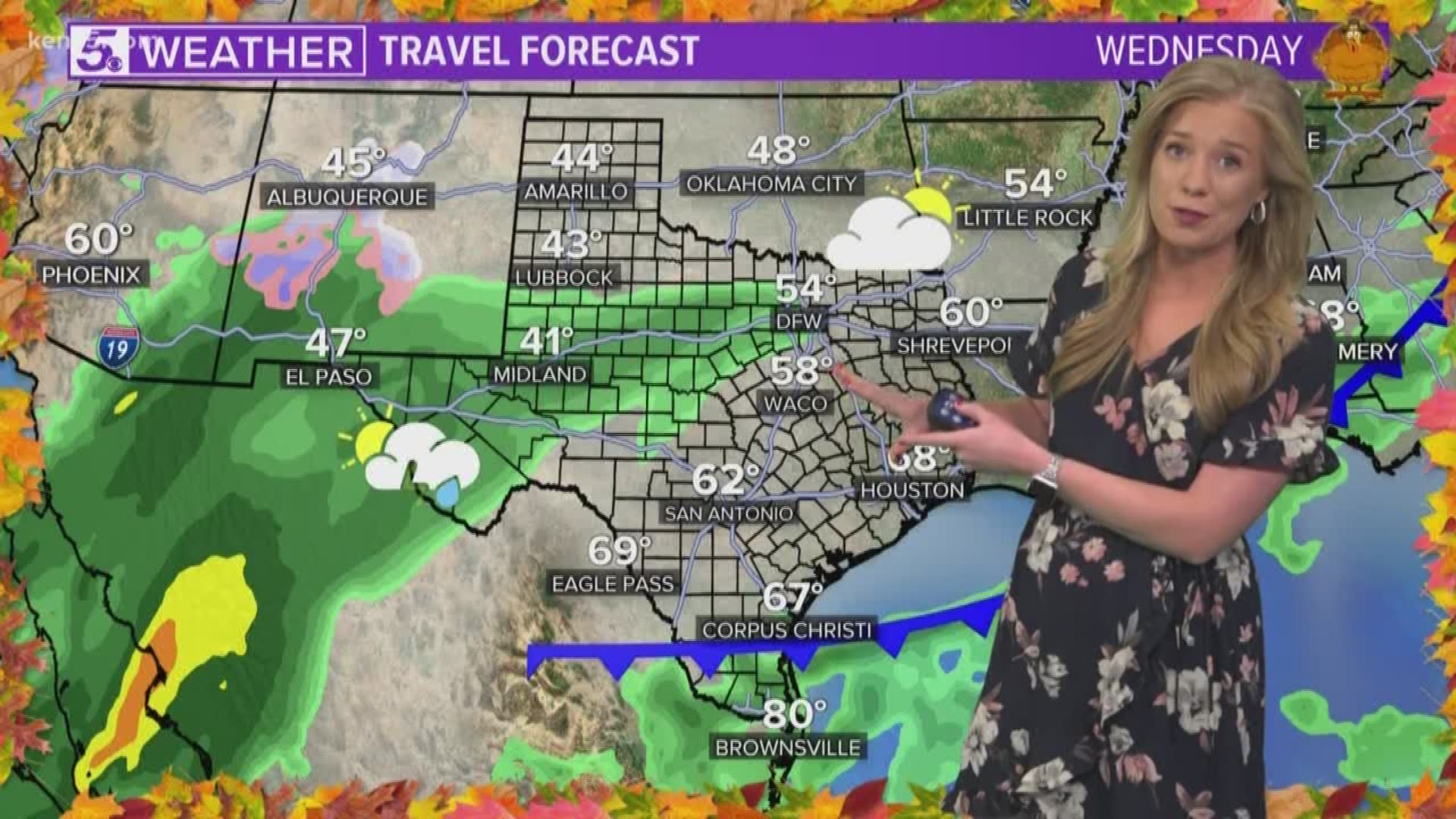 3.8 million Texans will drive 50 miles or more away from homes this Thanksgiving. Roads will be busy and our weather team expects an active weather pattern this week