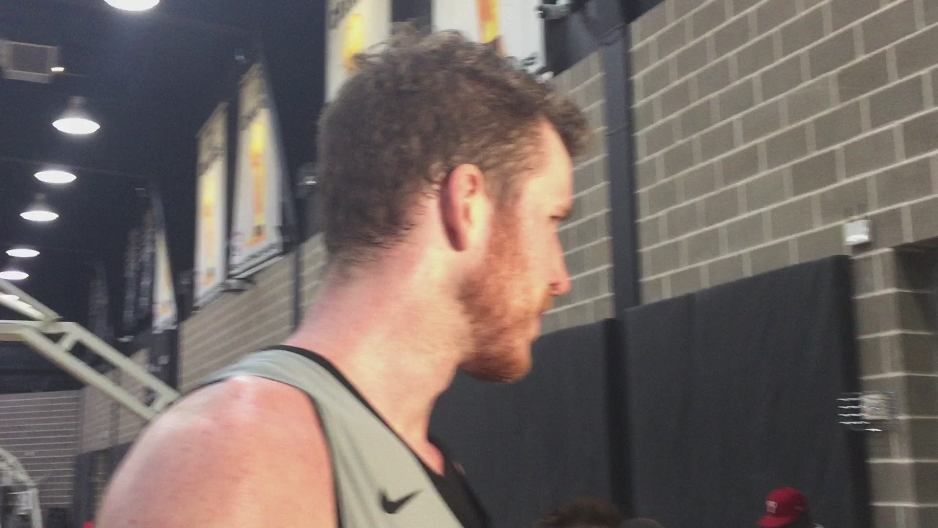 Center Jakob Poeltl on his second camp with the Spurs