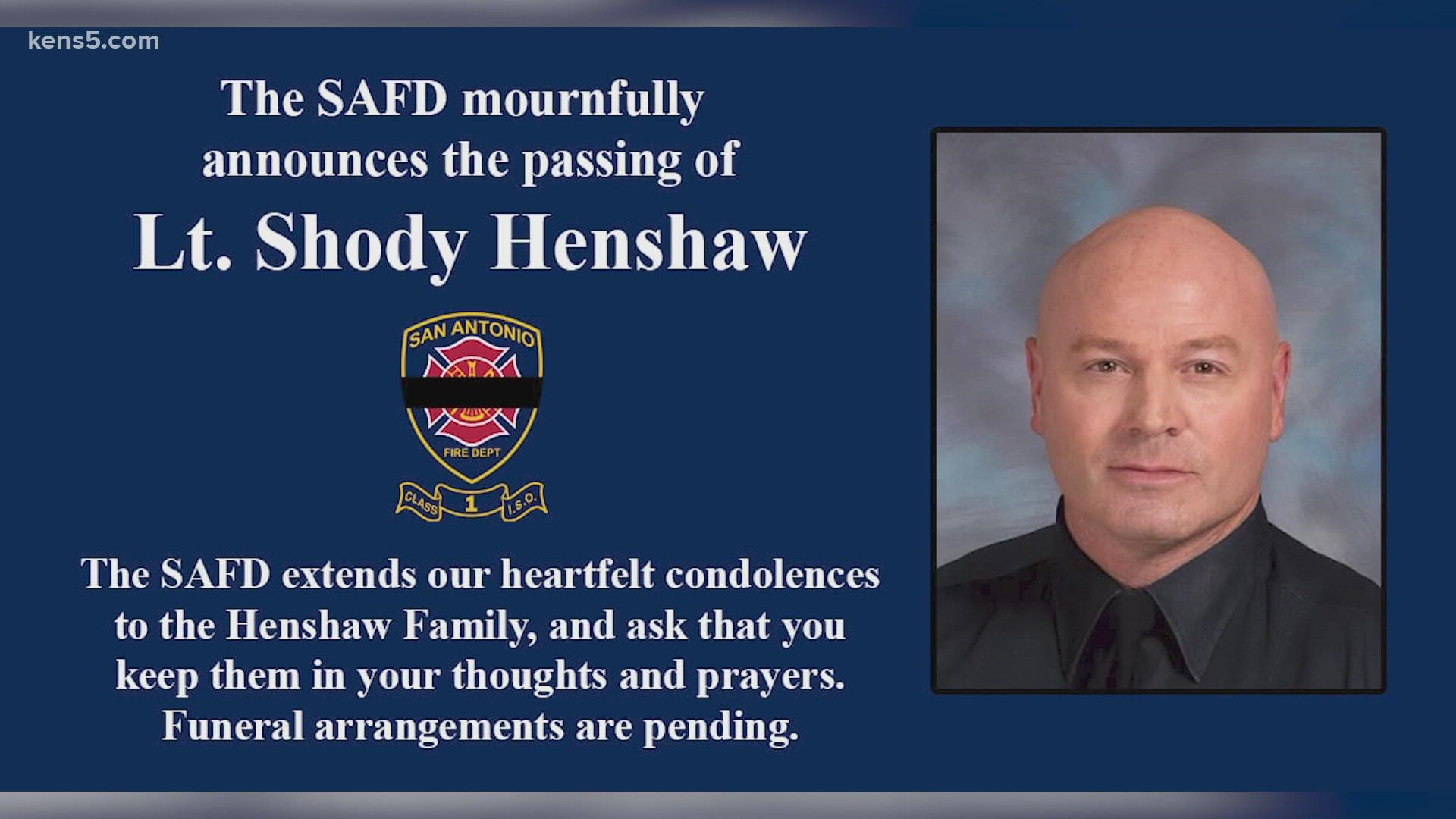 Henshaw entered the SAFD in 1998 and most recently served in the Training Division.