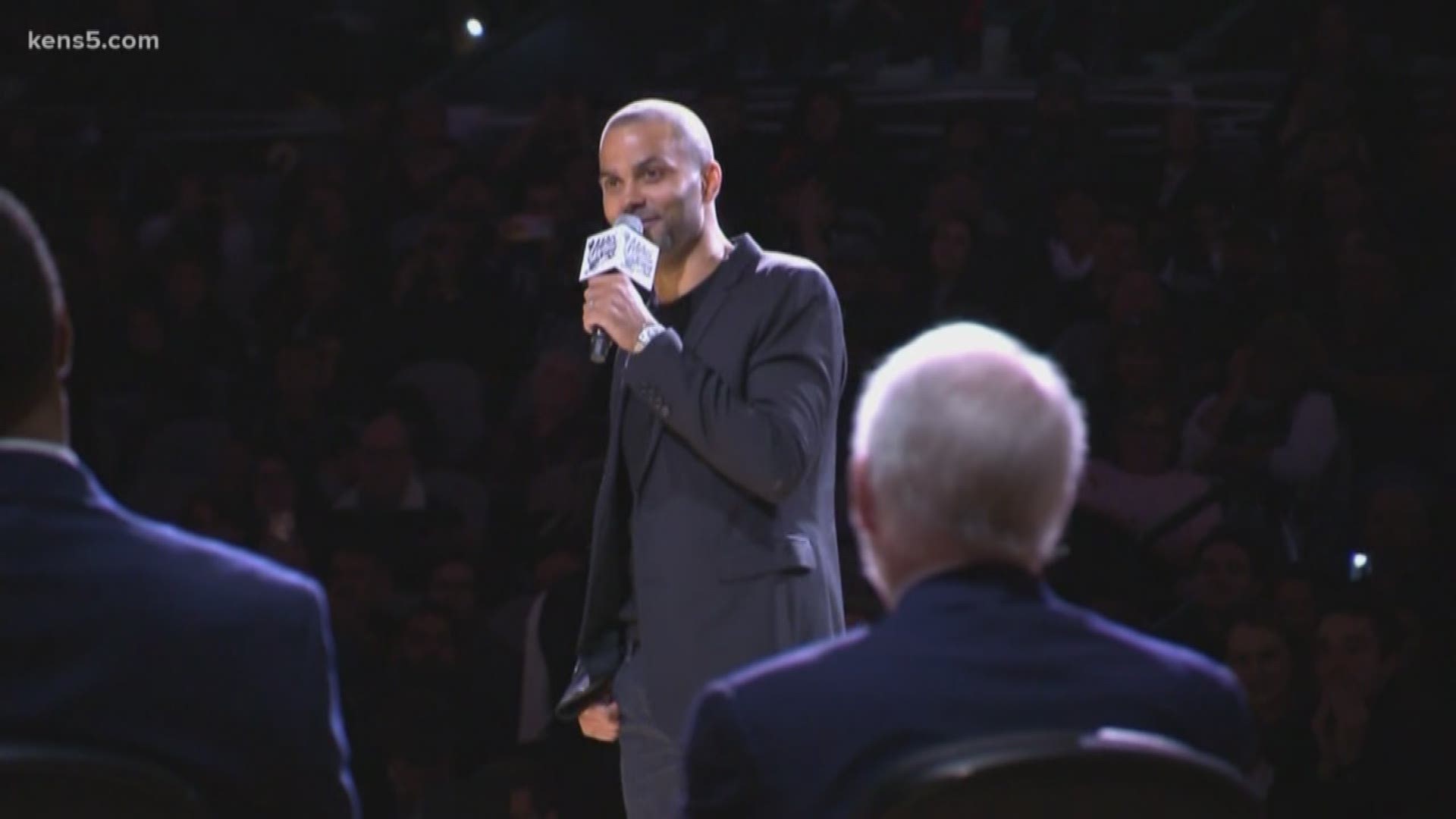 Tony Parker reflected on his time as a member of San Antonio's Big Three as his jersey was retired next to Tim Duncan's and Manu Ginobili's.