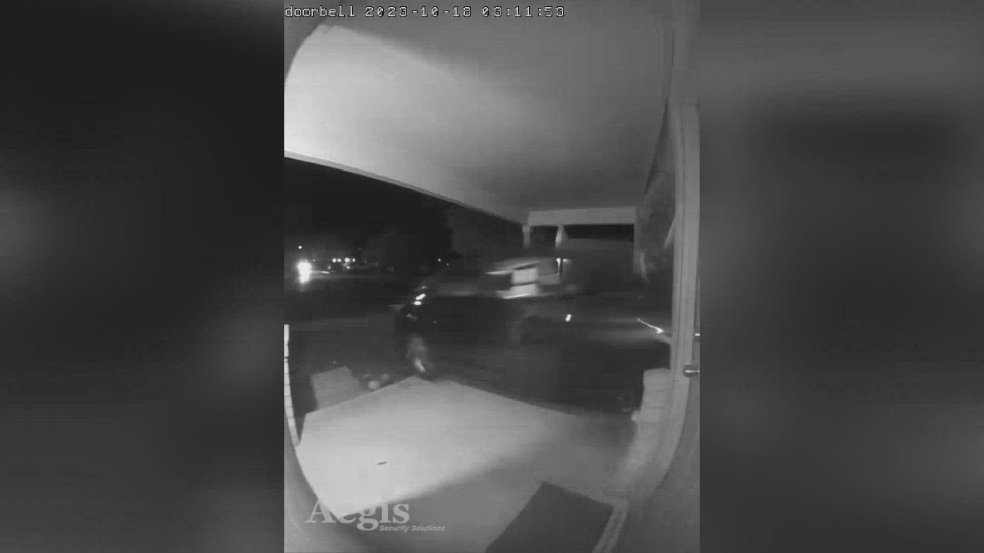 A doorbell camera caught the high-speed crash.