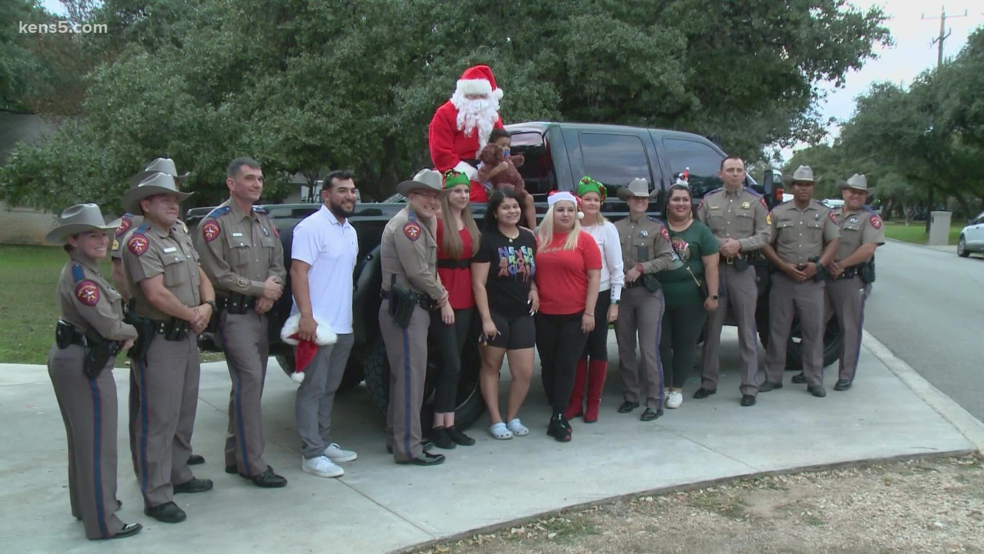 Mothers Against Drunk Driving in partnership with the Texas Department of Public Safety surprised San Antonio families with Christmas gifts Thursday.