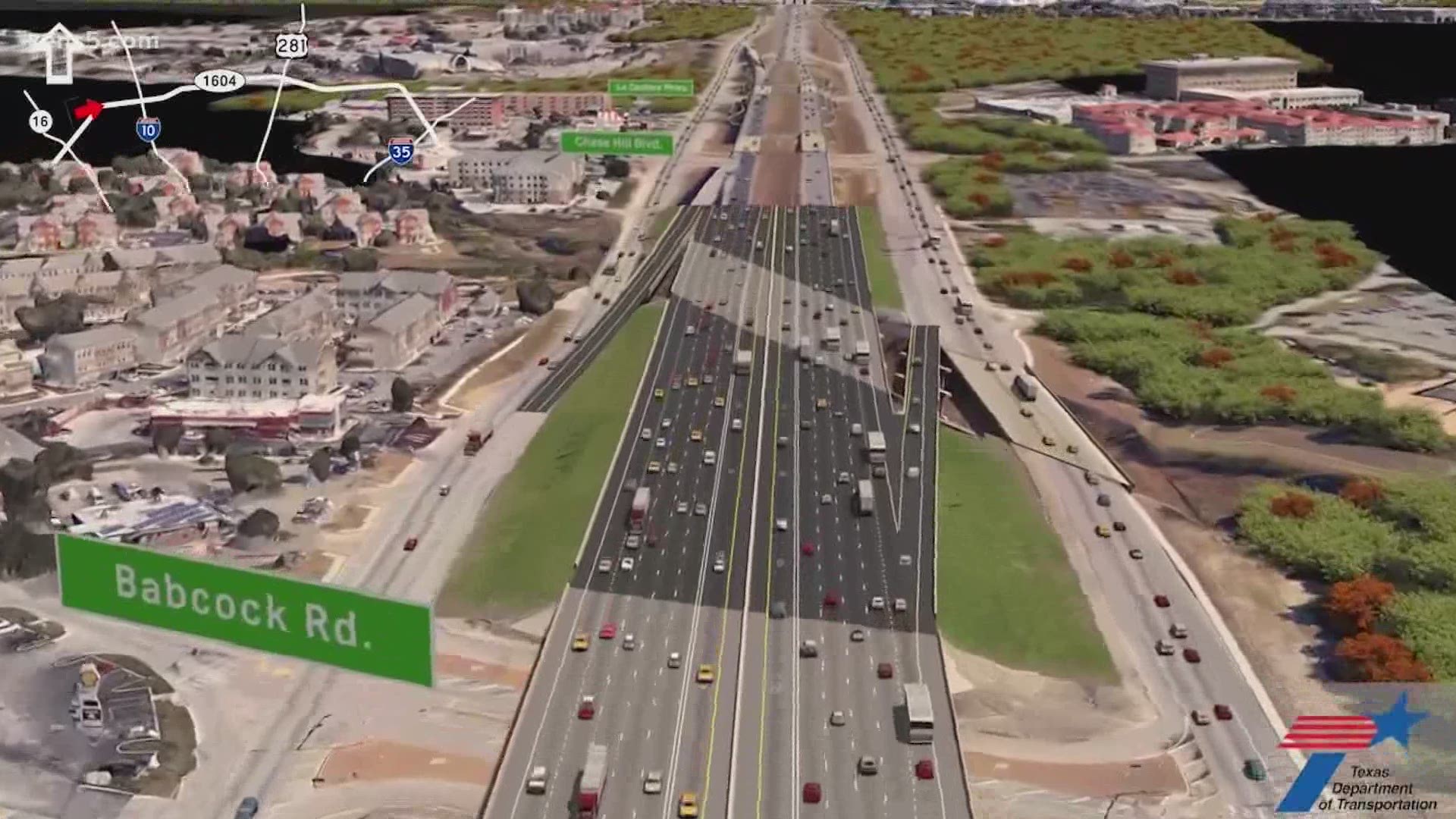 The project runs 23 miles from the northwest side at Bandera Road to the northeast side at I-35 – changing it from a four-lane expressway to a 10-lane expressway.