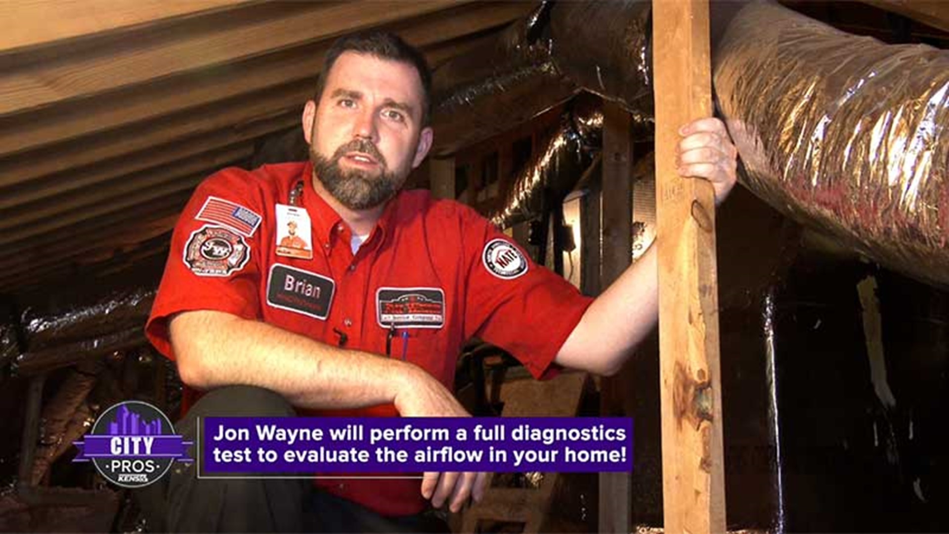 Jon Wayne service technicians use diagnostic tools to evaluate how your air conditioner is cooling each room.