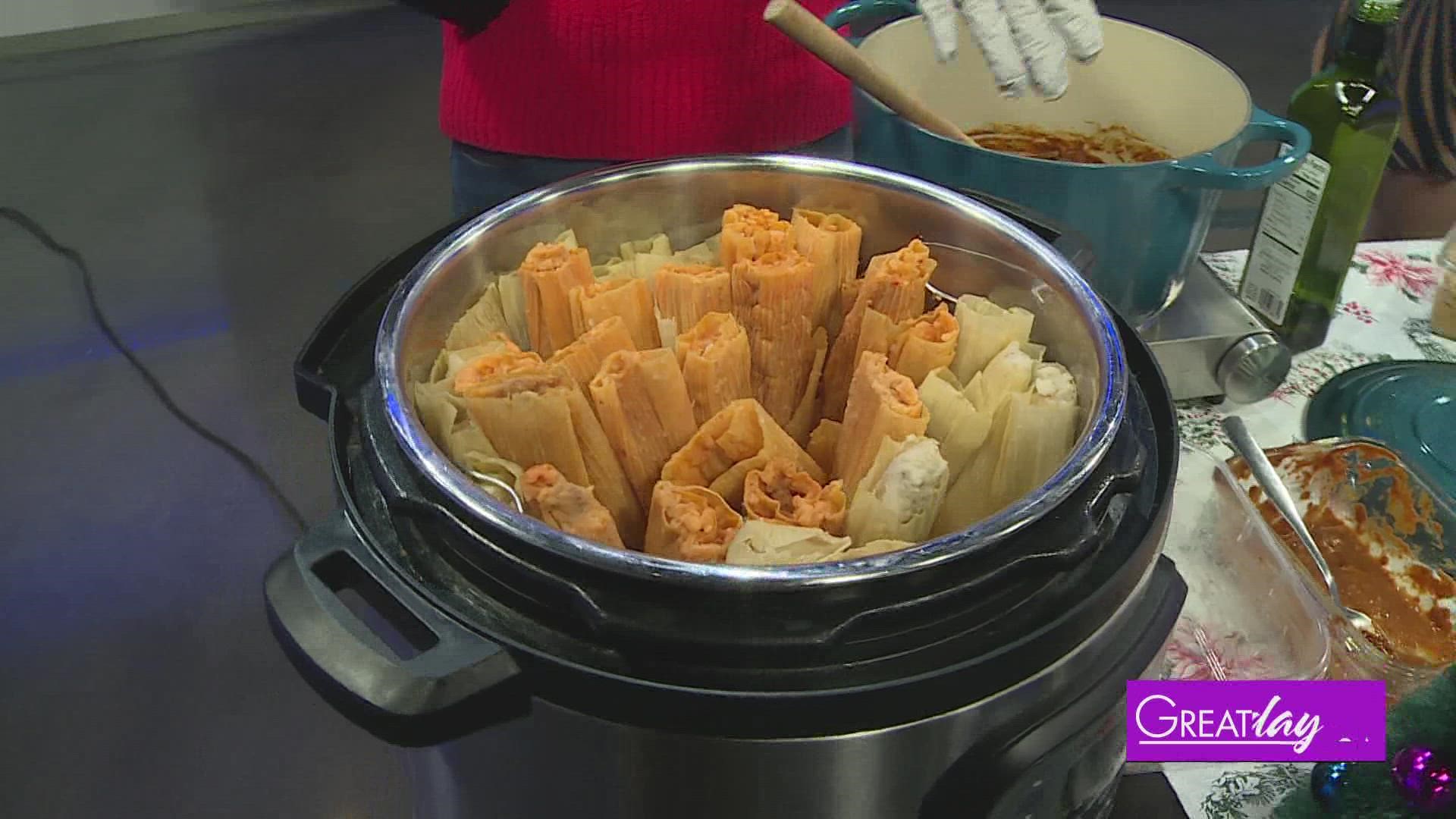 Cooking influencer Andrea Diaz shows us how to prepare traditional family-style tamales.