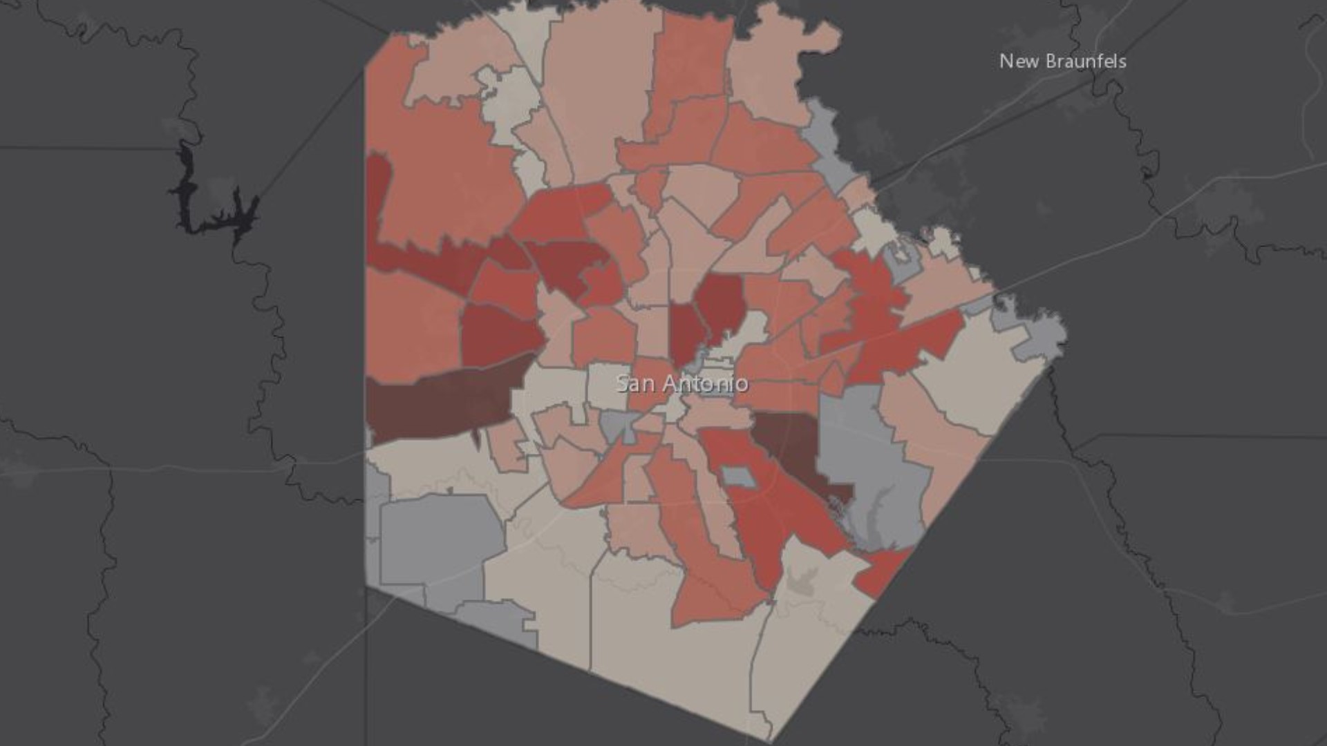 san antonio map with zip codes Where Are The Coronavirus Hot Spots In San Antonio Kens5 Com san antonio map with zip codes