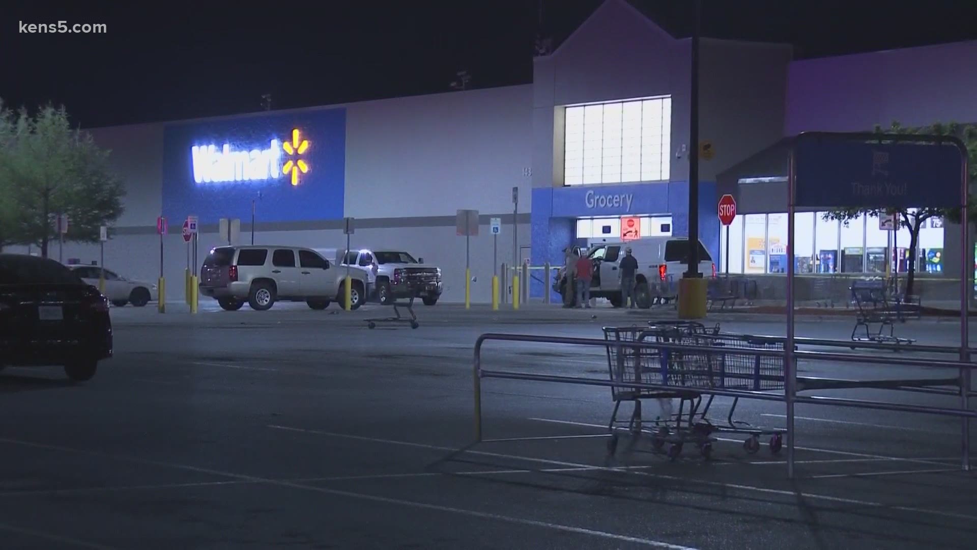 San Antonio Police were called to the Walmart on Austin Highway at Harry Wurzbach at 7:27 p.m. for a call involving a "threat - bomb with device."