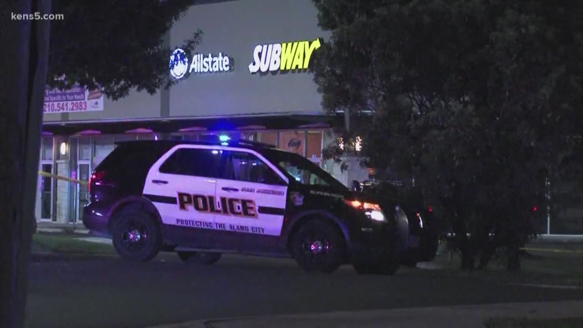 A man held a restaurant employee at gunpoint before aiming his gun at a San Antonio police officer, prompting the officer to fire at him, police said.

The incident took place on Saturday at 11:50 p.m. at the Subway on 9600 Potranco Road.