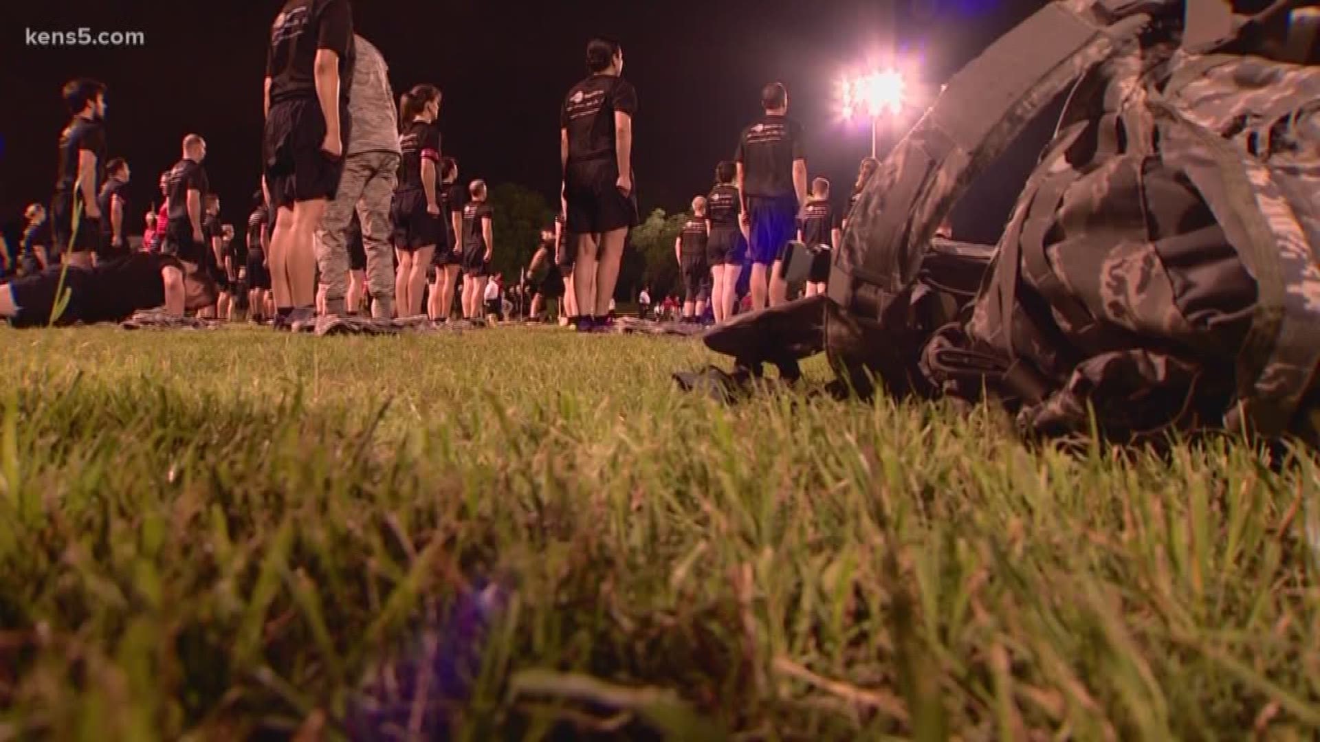 400 USAA employees participated in a 4 a.m. bootcamp workout.