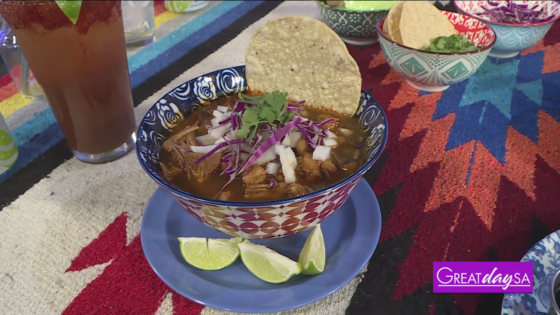 Paul helps make a vegan Pozole dish with Michael Sanchez with Hash Vegan Eats.