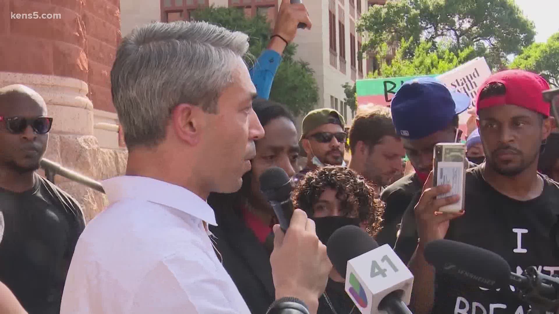 Mayor Ron Nirenberg addressed a sizeable crowd in the middle of a hot afternoon to say that he, too, is fed up with stagnant progress.