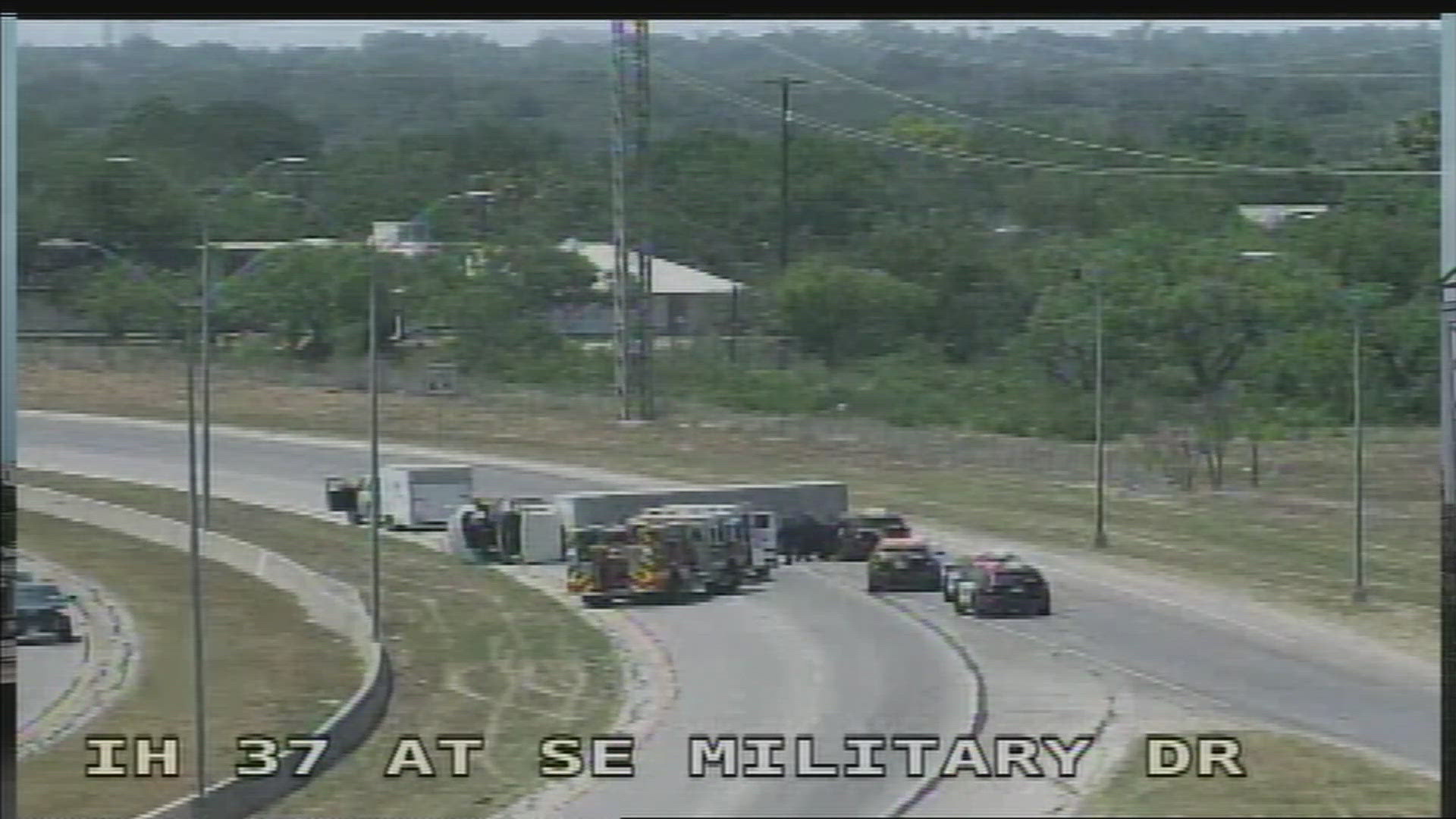 The crash is affecting the northbound lanes. 