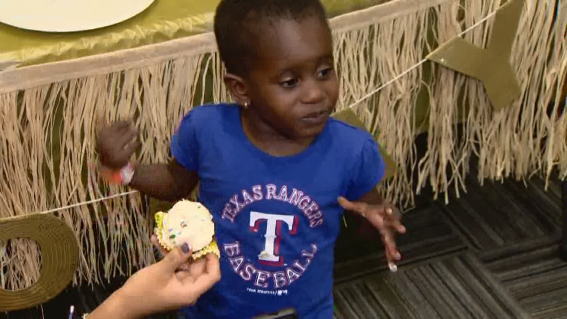 A 3-year old from Uganda has been in San Antonio for a few weeks to have open heart surgery. She's been doing well and will soon return home. Eyewitness News photojournalist Jason Eggleston was there for her going-away/birthday party.