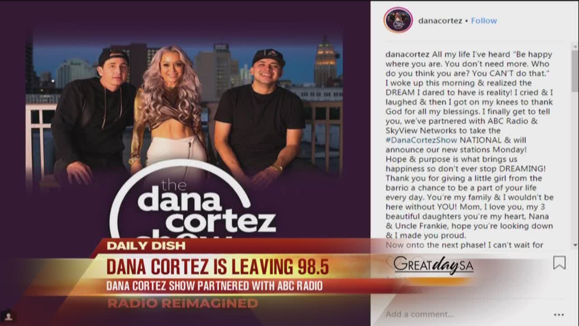 The Dana Cortez Show Goes National