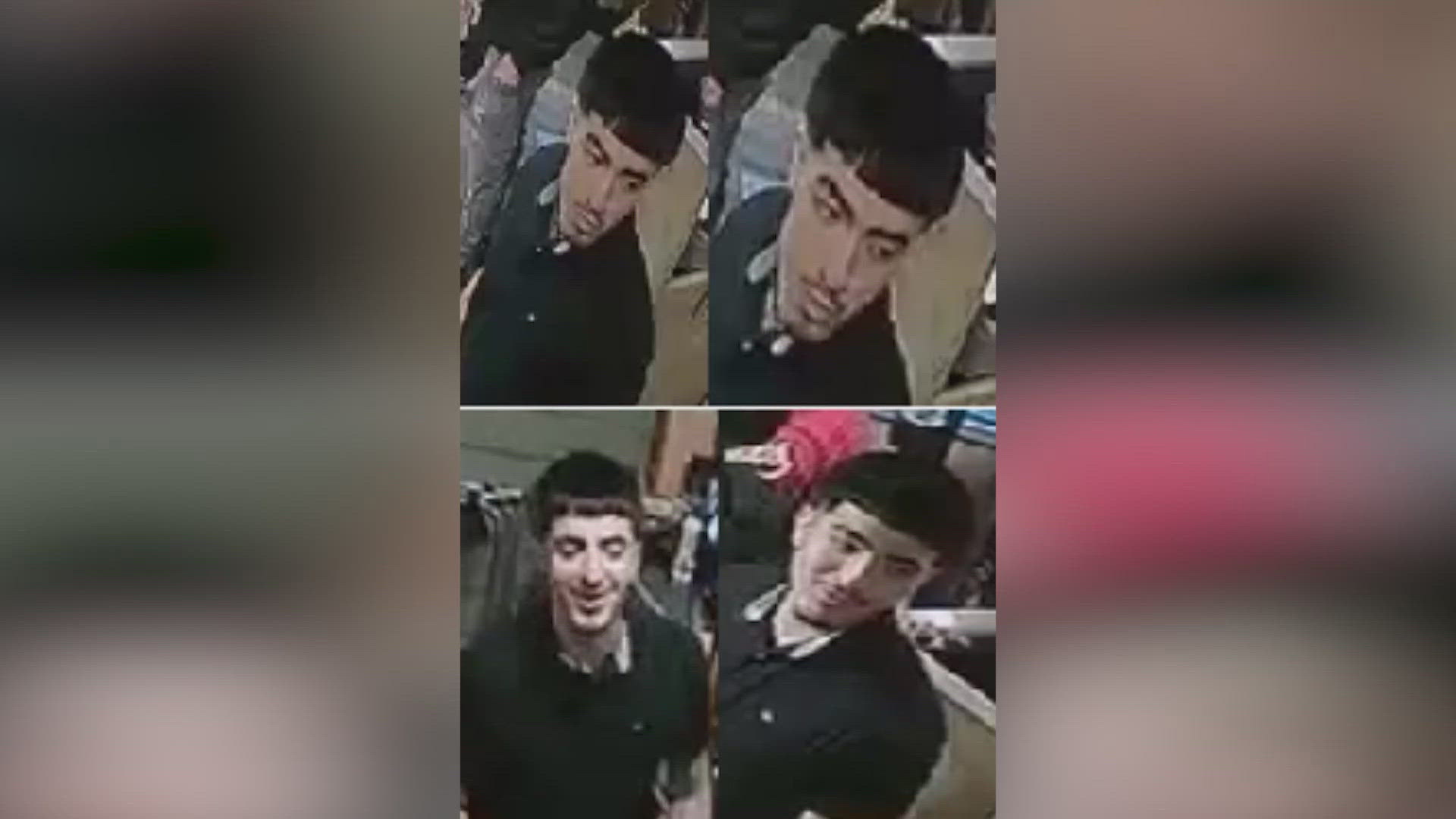 Officers say the man seen in the photos used stolen items from the victims. If you know anything, you are asked to call Crime Stoppers.