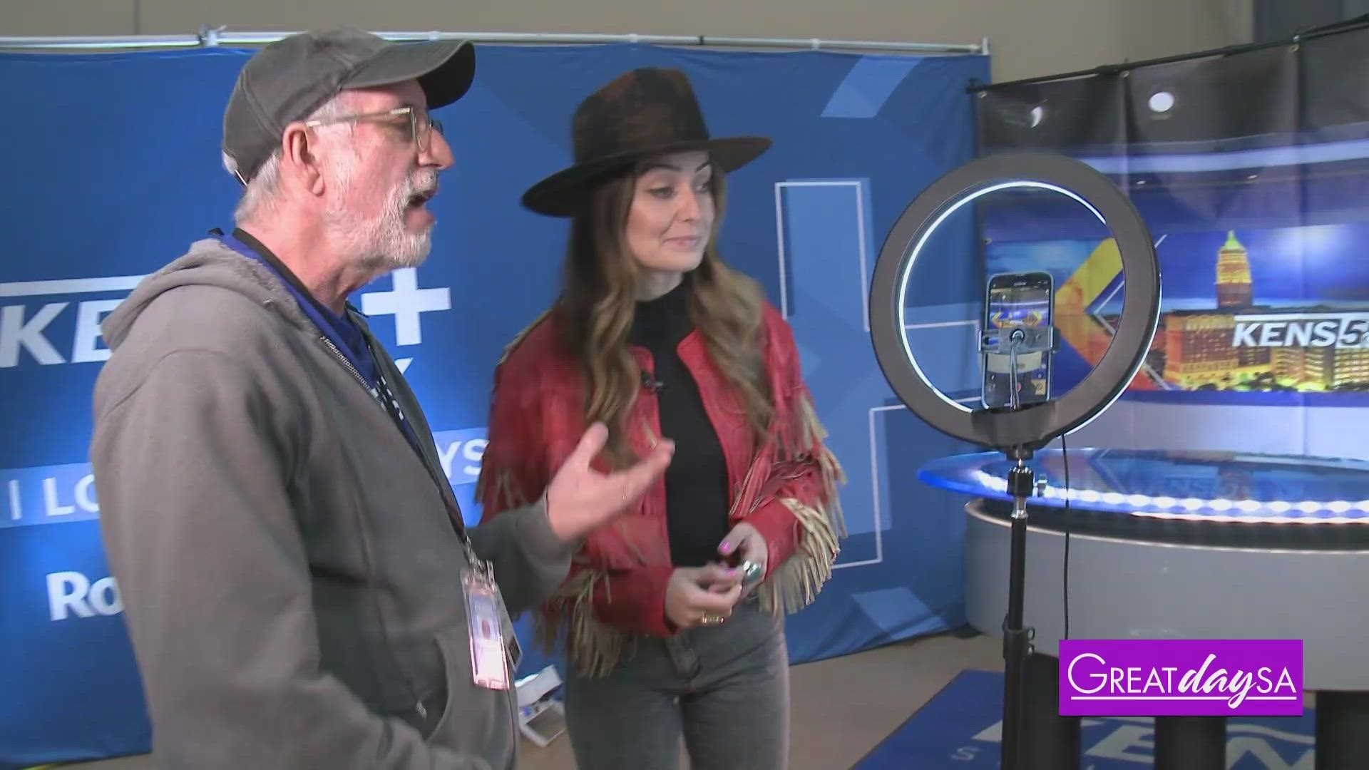 Roma visits the KENS5 Booth at the San Antonio Rodeo to learn about the Kens5+ streaming app.