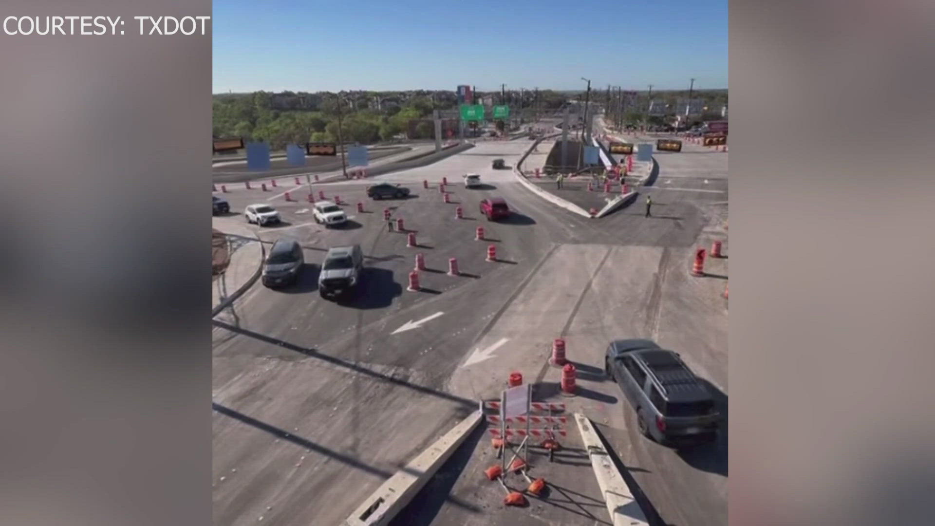 Drivers now navigating new “diverging diamond interchange” at