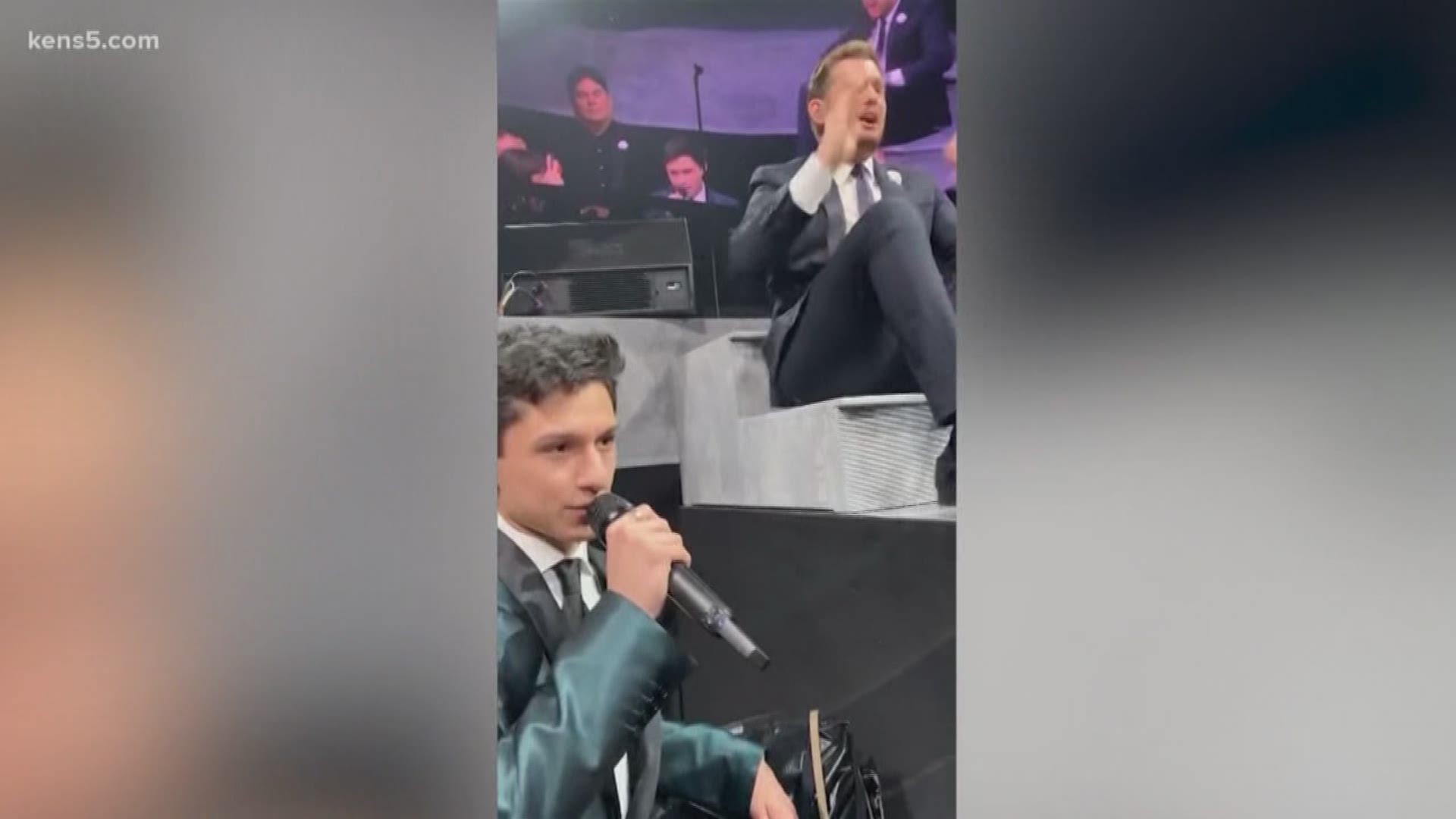 In a contest involving hundreds of San Antonio singers, one teen was lucky enough to be picked to duet with a huge star at the AT&T Center.