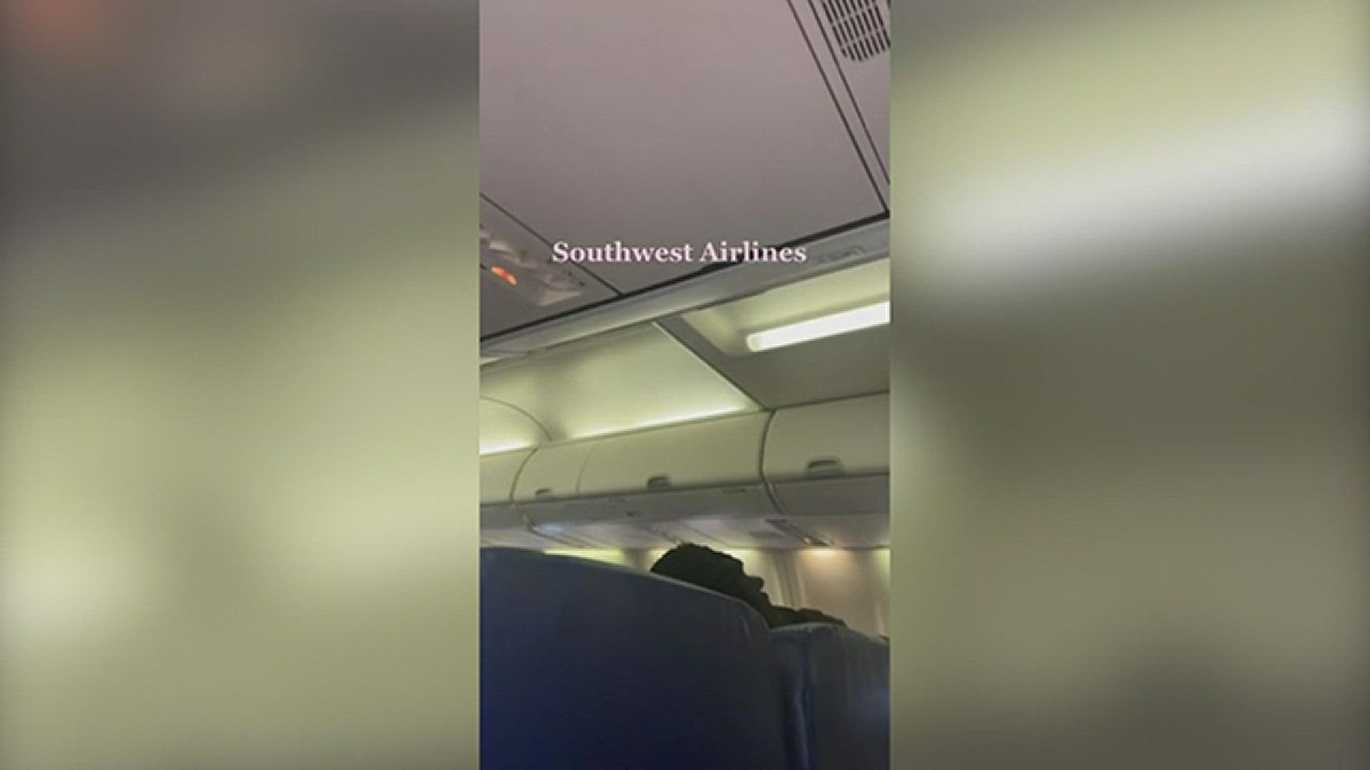 A nude photograph nearly delayed a southwest airlines flight last week, CNN Newsource reports.