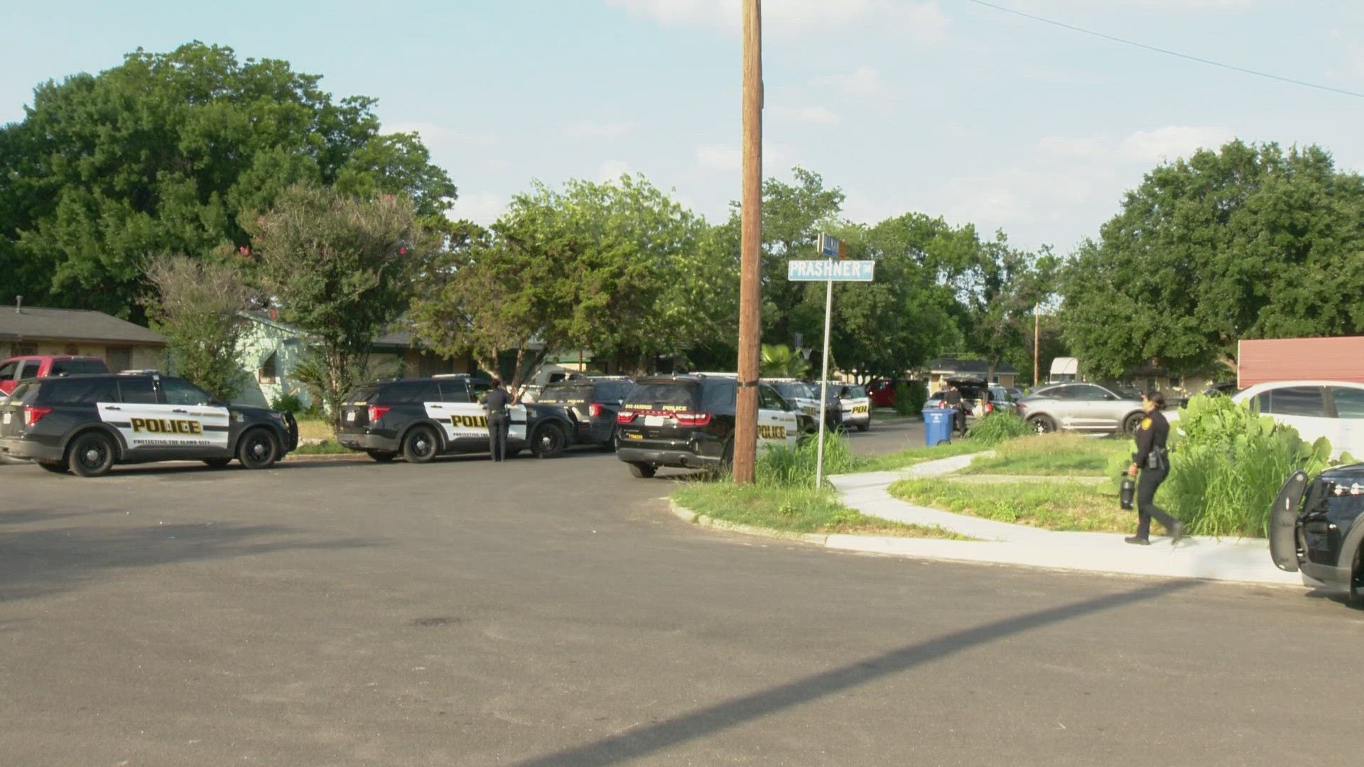 SAPD responded to a shooting in progress on Ullman Drive on Sunday afternoon. No one was hurt and police have a person in custody for questioning.