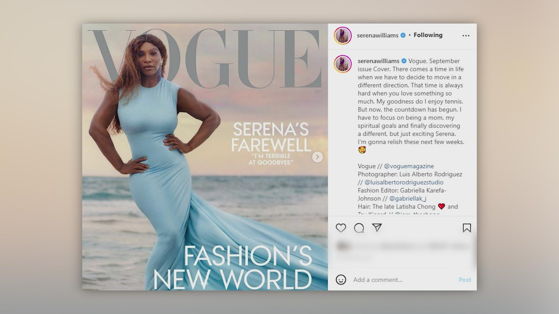  VOGUE MAGAZINE - SEPTEMBER 2022 - SERENA'S FAREWELL