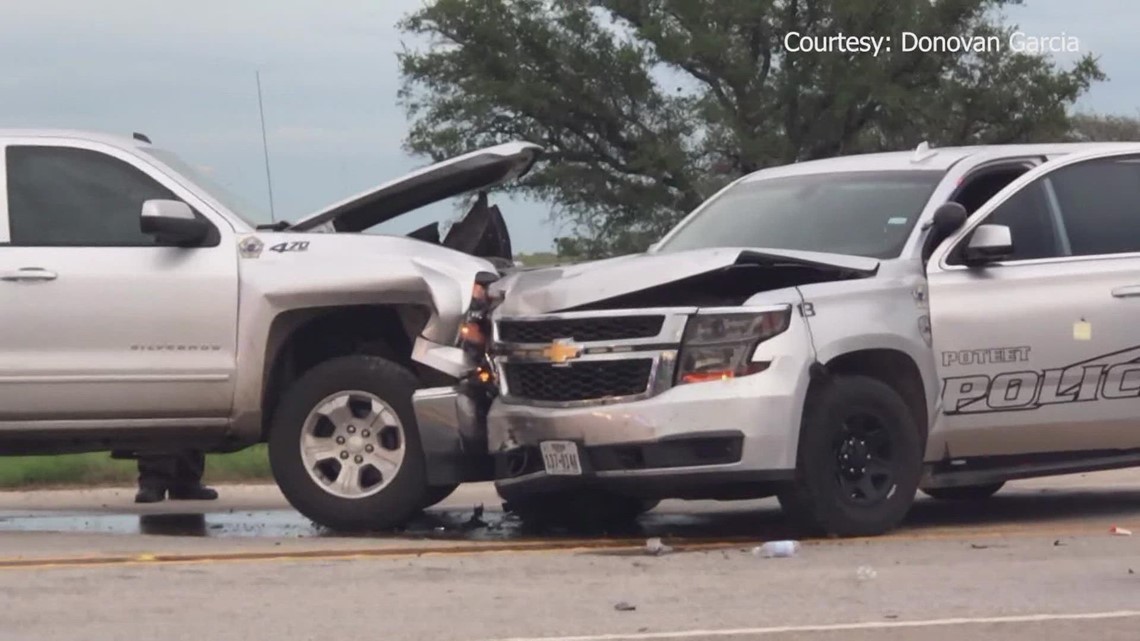 Suspect steals police unit, leads Poteet police high speed chase