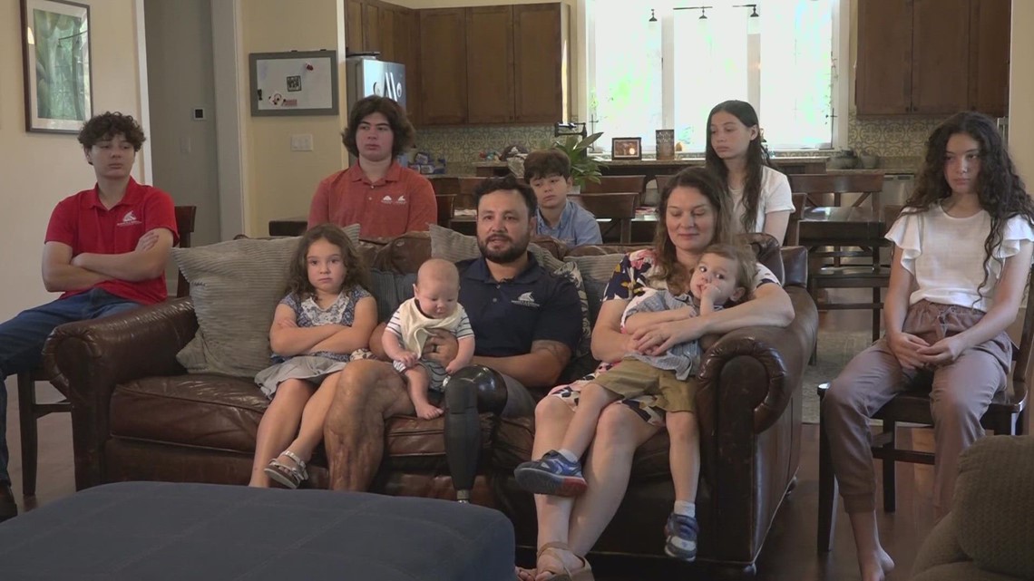 US Army veteran, father of eight says military non-profit helped him strengthen family bond after coming home