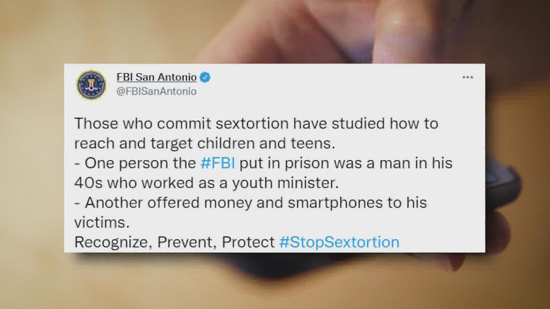 Sextortion involves victims being threatened, coerced or blackmailed into sending money or explicit images online & can happen on any social media site or app.