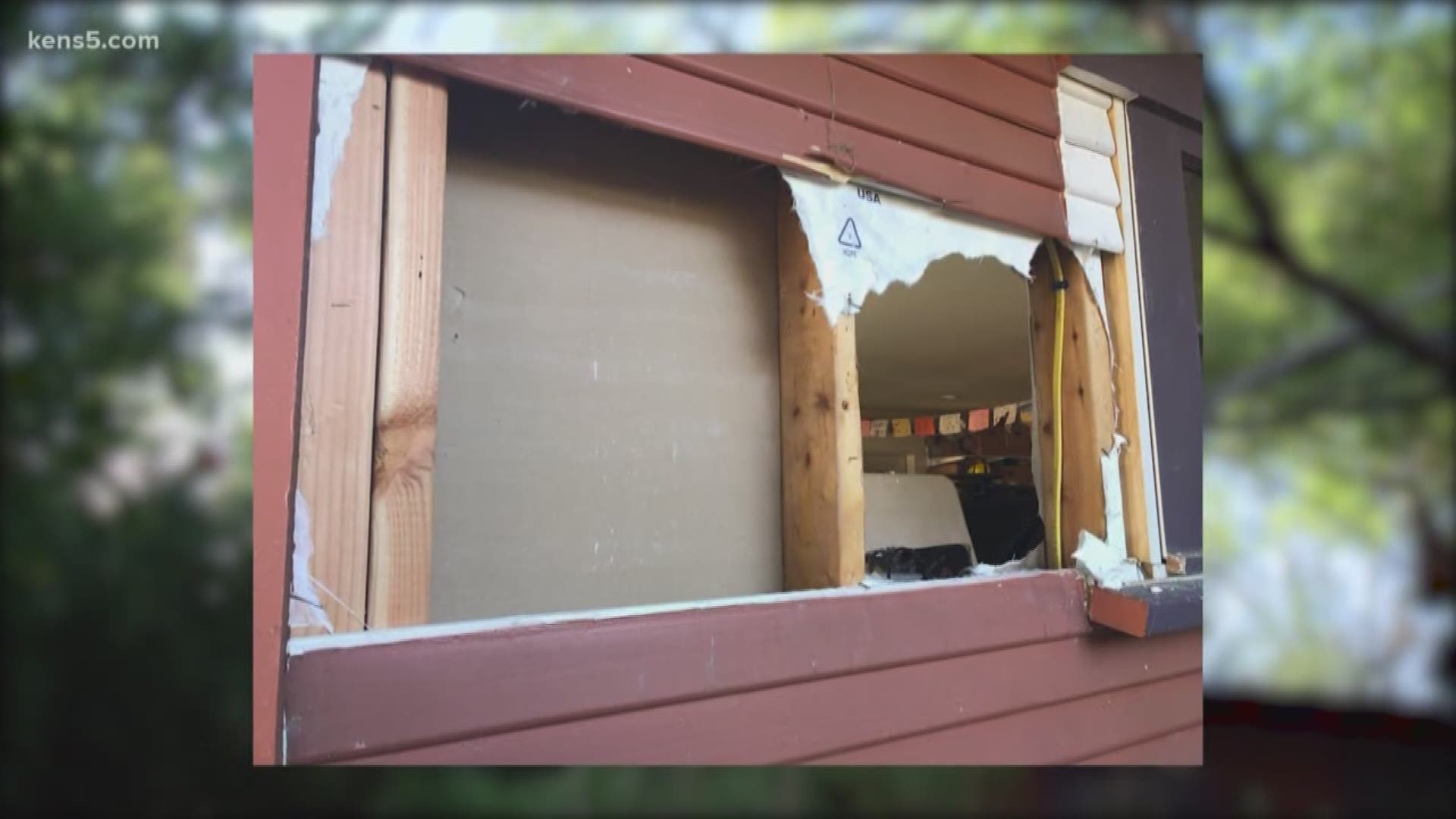 A brazen thief tore his way into a home; seconds later, he climbed out of the home with stolen tools before coming face-to-face with the homeowner.