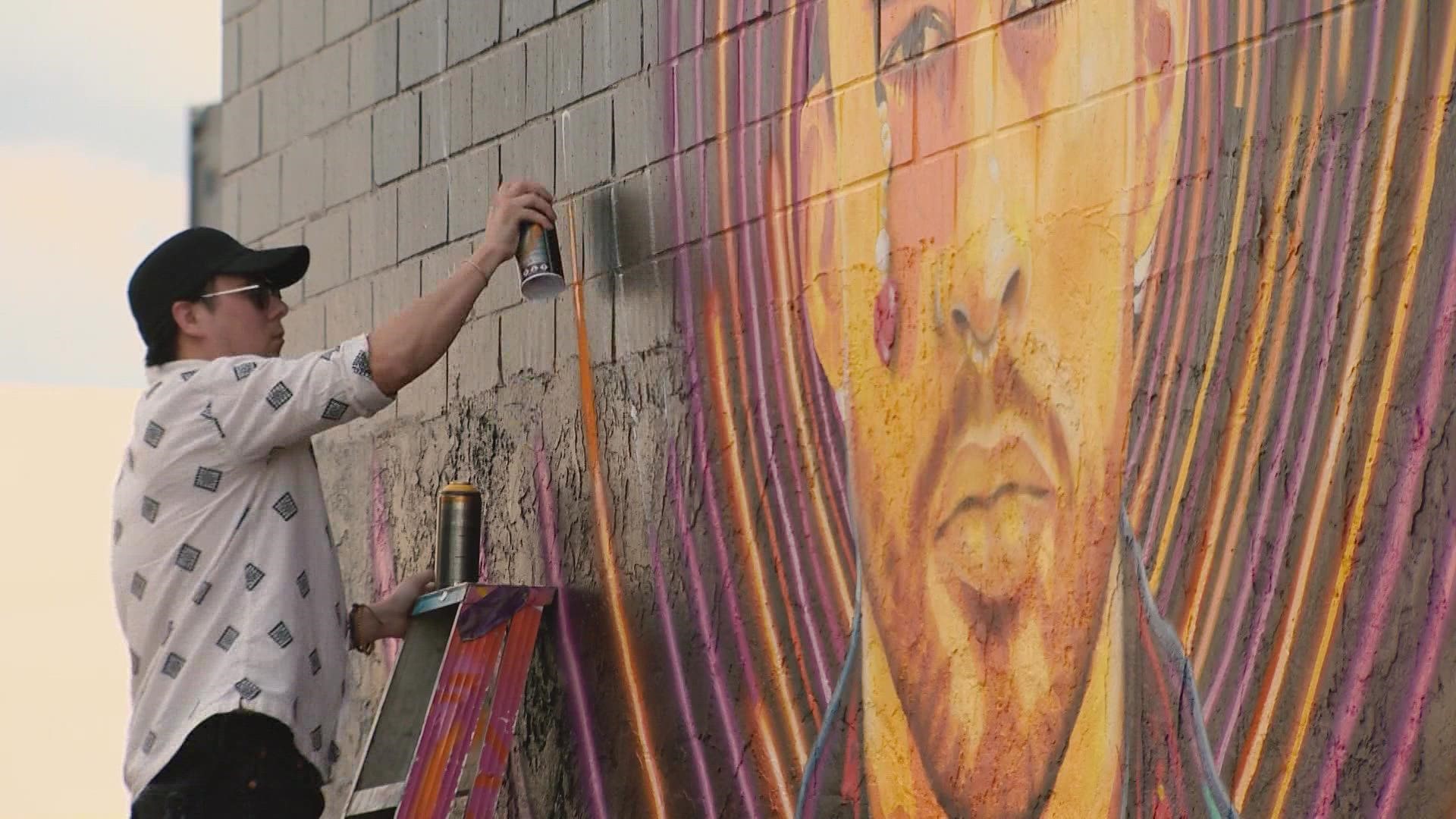 He has been creating San Antonio murals for over a decade.