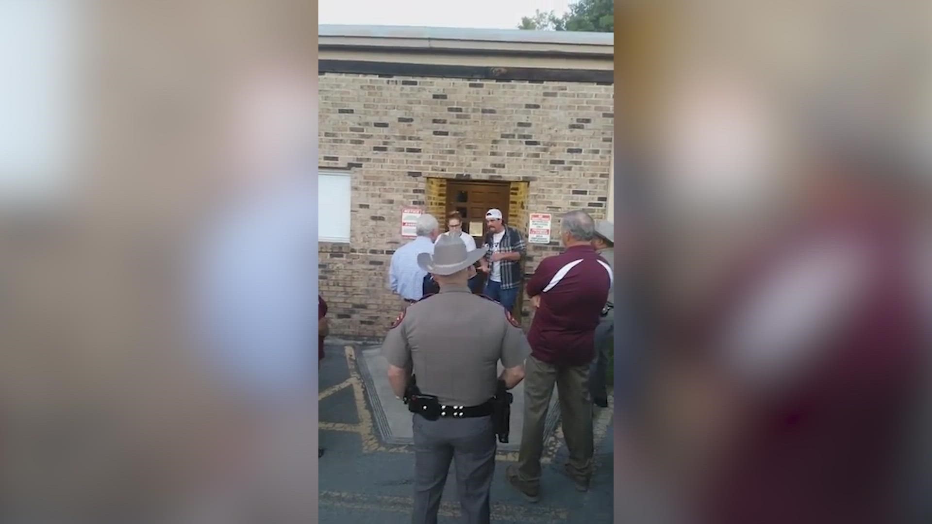 Bret Cross, whose son was killed in the Uvalde shooting, pleads with district officials to take action against officers. Video courtesy: Hope Sanchez