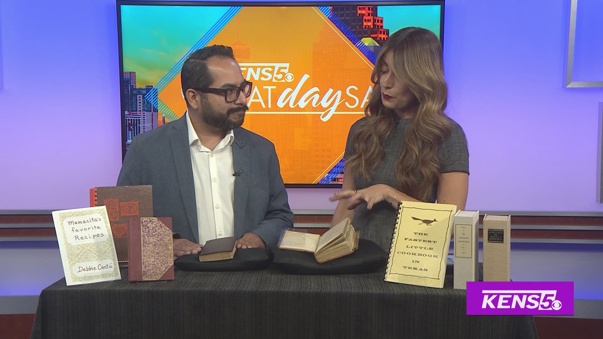 Roma & Paul learn about historic Mexican cookbooks provided by the UTSA Libraries & Museums and try a recipe with Executive Chef Juan Carlos Bazzan.