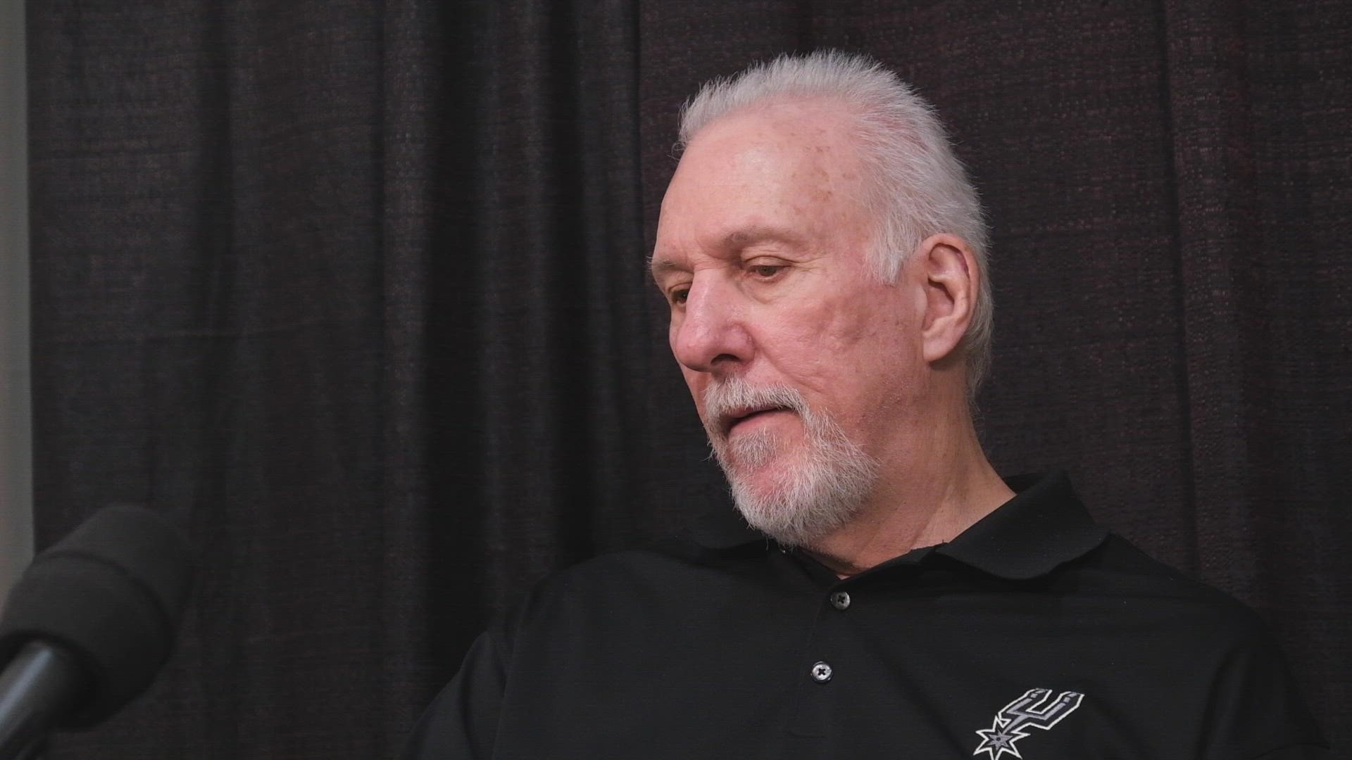 Pop said he told his center that they wouldn't have won without him. Poeltl put up 20 points, 17 rebounds, 5 assists and 2 blocks.