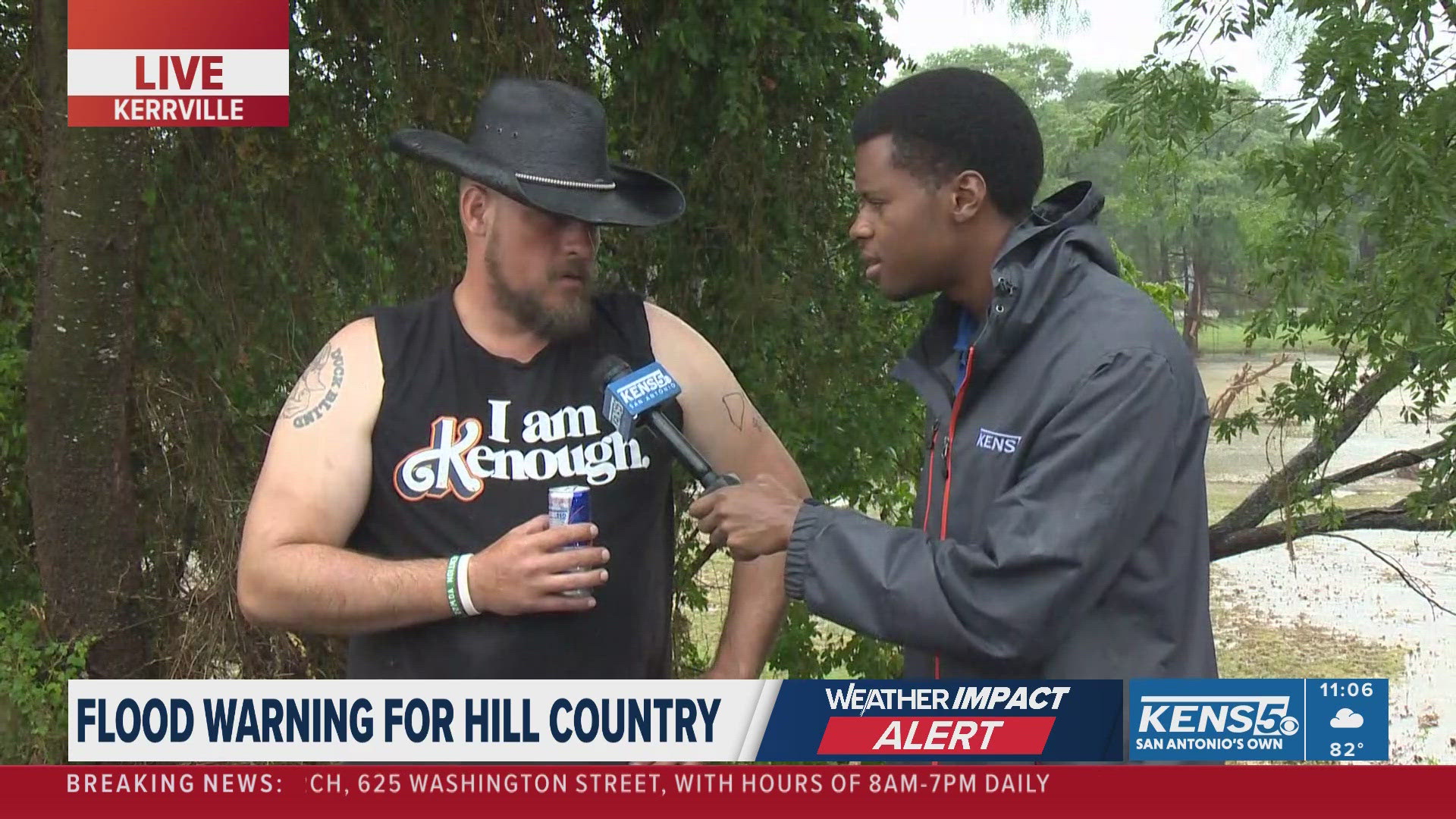 Alex Piasecki from Friendswood travelled to Kerrville to help in the flood cleanup.