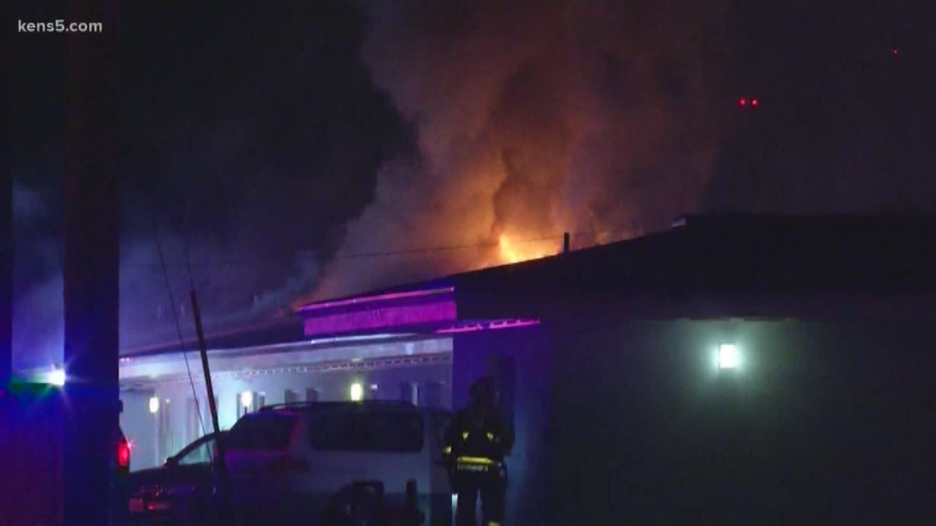 The Broadway Inn on Austin Highway caught fire Monday night.
