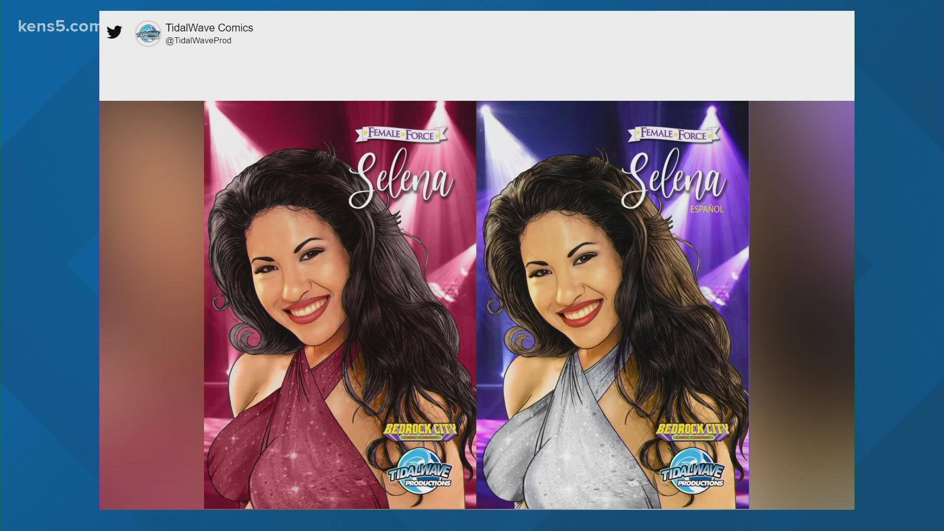 TidalWave Comics released a new variant of the two Selena Quintanilla comic books for Texas retailer Bedrock City Comics.